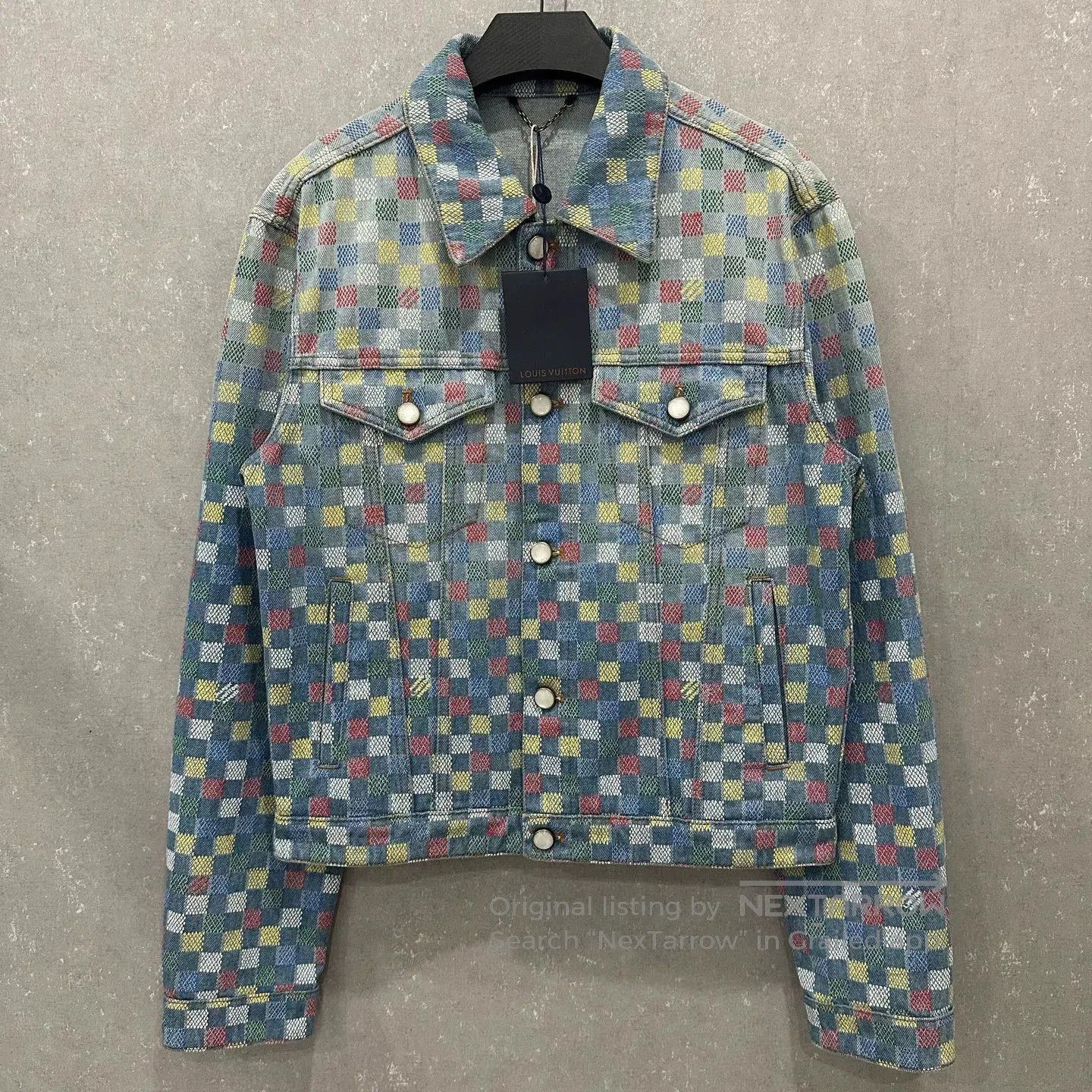 Louis Vuitton Louis Vuitton Checkerboard Logo Denim Jacket. Size US L / EU 52-54 / 3 - 1 Thumbnail