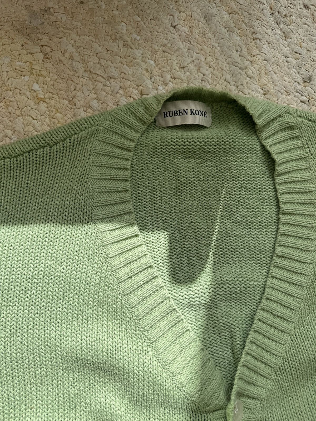 Ruben Kone Ruben Koné Cropped Cardigan - Sage Size US M / EU 48-50 / 2 - 2 Thumbnail