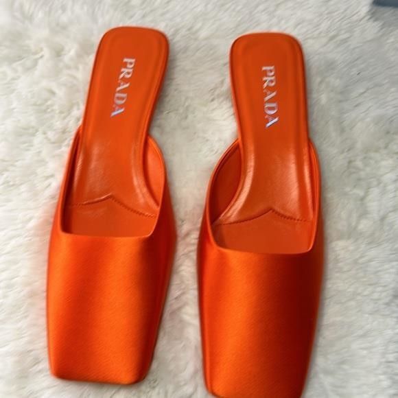 Prada New Authentic Prada Women's Satin Square-Toe Ballerina Mul Size US 9 / IT 39 - 8 Thumbnail