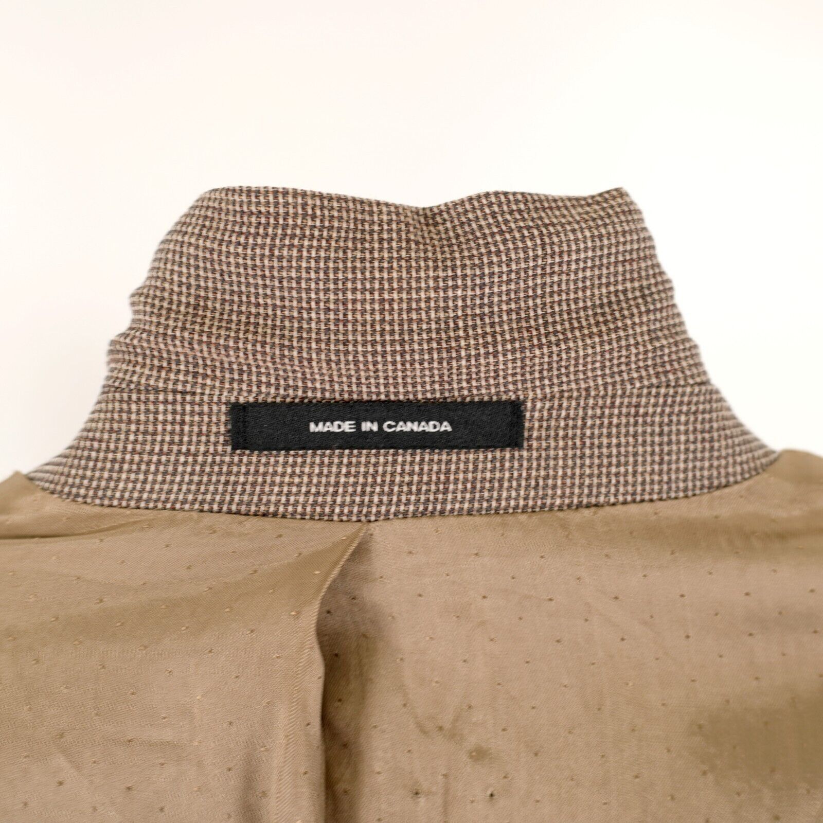 Calvin Klein Calvin Klein Brown Cream Gray Check Textured Wool Blend 3 Bu Size 44R - 13 Thumbnail