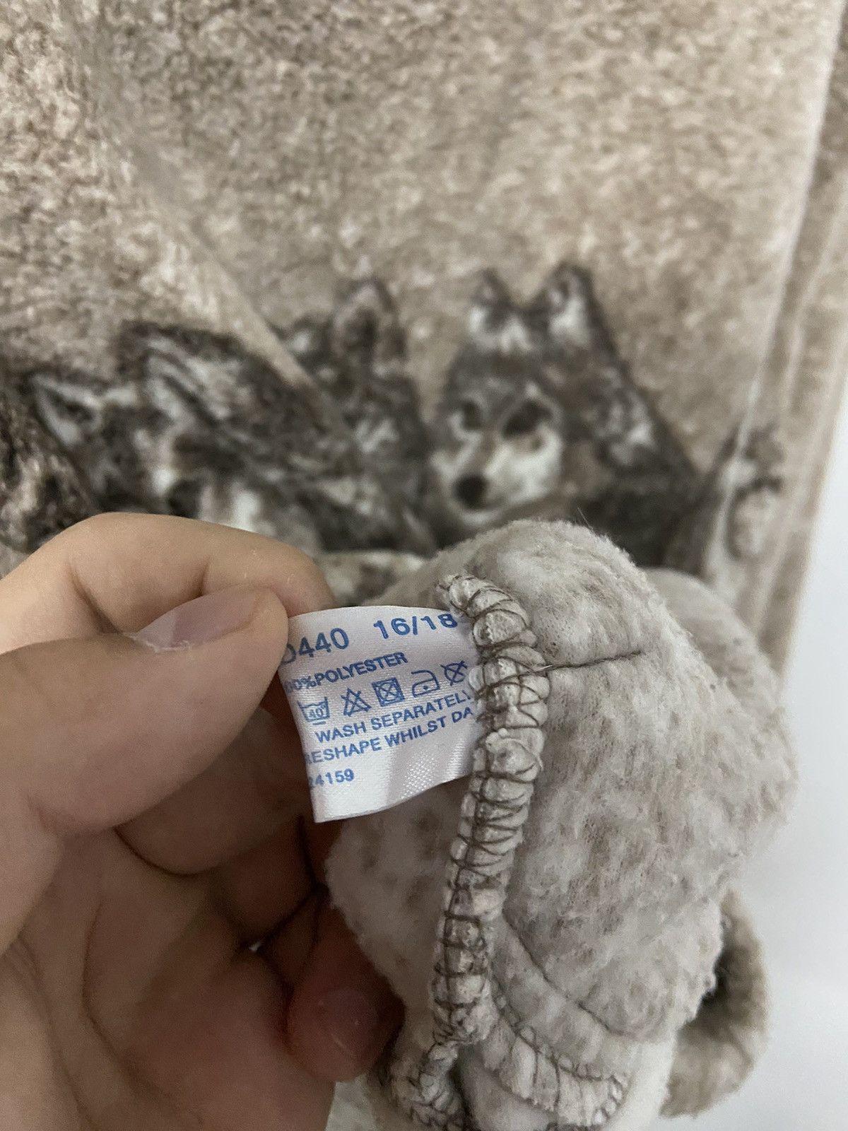Japanese Brand × Vintage Wolves 🐺 Fleece Jacket Warm Vintage Zip Overprint Size US L / EU 52-54 / 3 - 5 Thumbnail