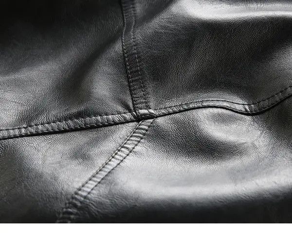 VIBE Oversized waterproof PU leather Jacket zipper loose y2k Size US L / EU 52-54 / 3 - 6 Thumbnail