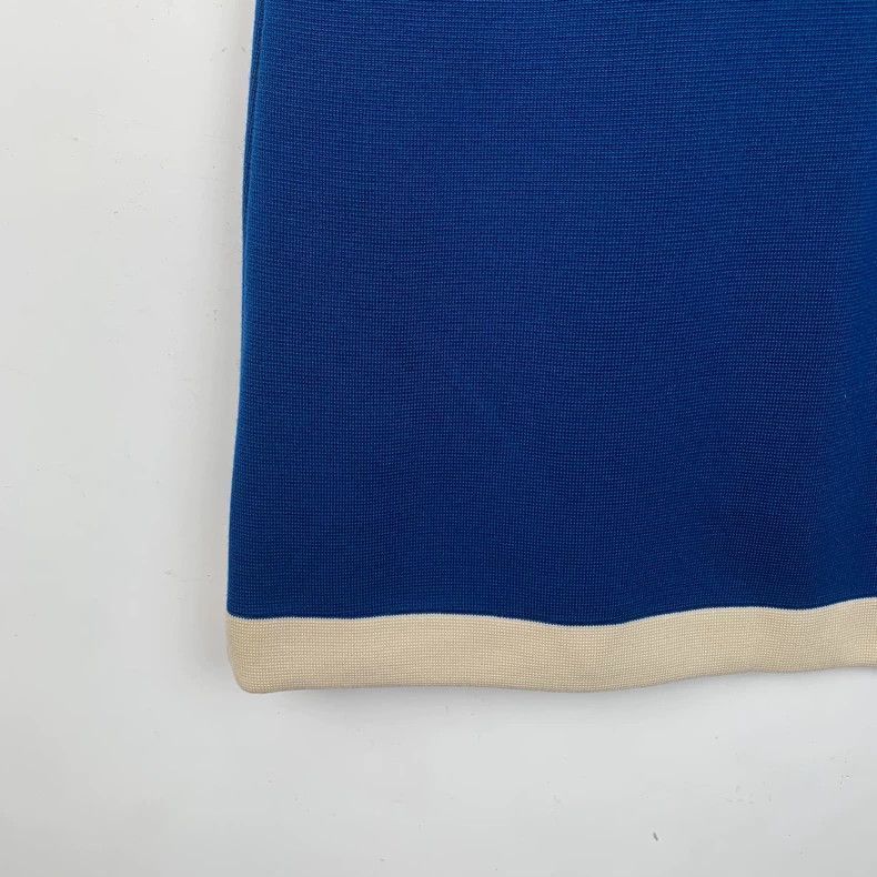 Gucci Blue Gucci Knit Short Sleeve Dress-2506 Size US 28 / EU 44 - 4 Thumbnail