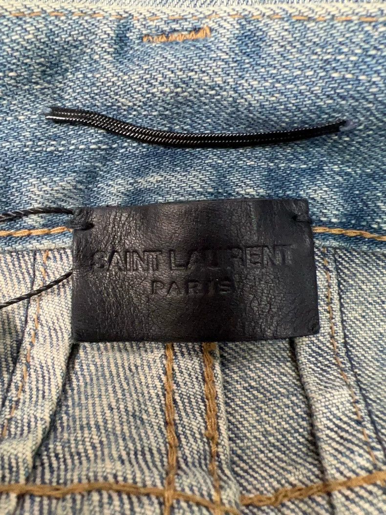 Saint Laurent Paris Saint Laurent Paris 16 FW light blue yellow mud erosion big Size US 28 / EU 44 - 3 Thumbnail