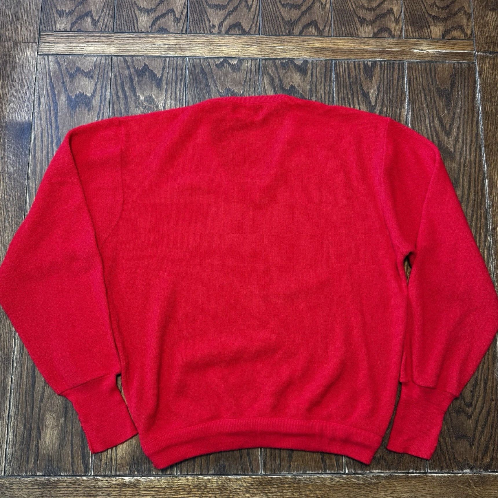 Lacoste VINTAGE Lacoste Izod Sweater V-Neck Mens XL Red Orlon Acrylic Logo Made in USA Pullover Long Sleeve Casual Walking Mens Size US XL / EU 56 / 4 - 6 Thumbnail