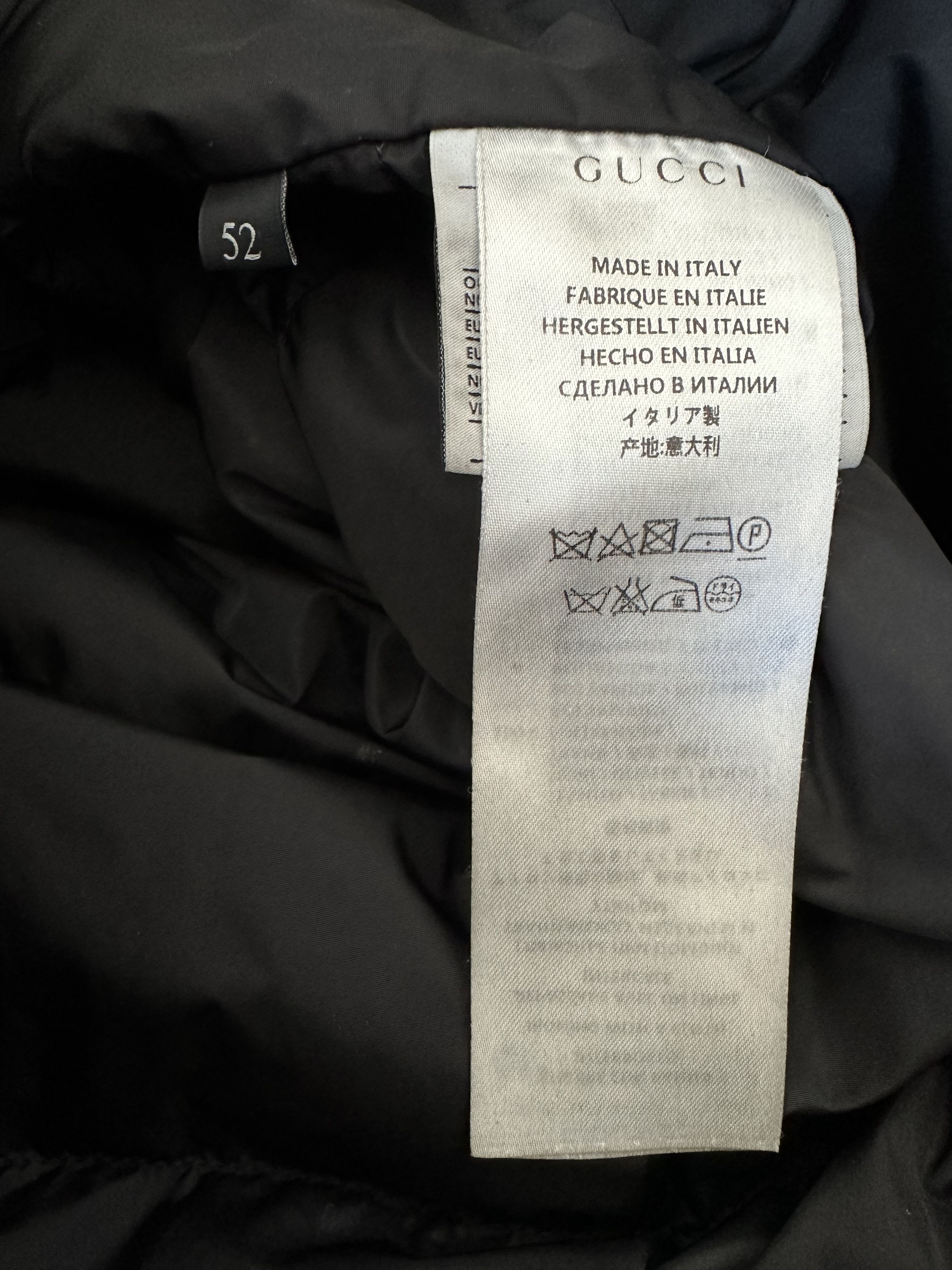 Gucci Gucci Black GG Monogram Puffer Jacket Size US XL / EU 56 / 4 - 4 Thumbnail