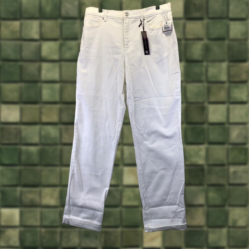 Gloria Vanderbilt Gloria Vanderbilt Amanda Vintage White Women’s Jeans SZ 12 NWT-5042 Slim 5-Pocket Denim Cotton Blend Regular Jeans Womens Size 34" / US 12 / IT 48 - 1 Thumbnail