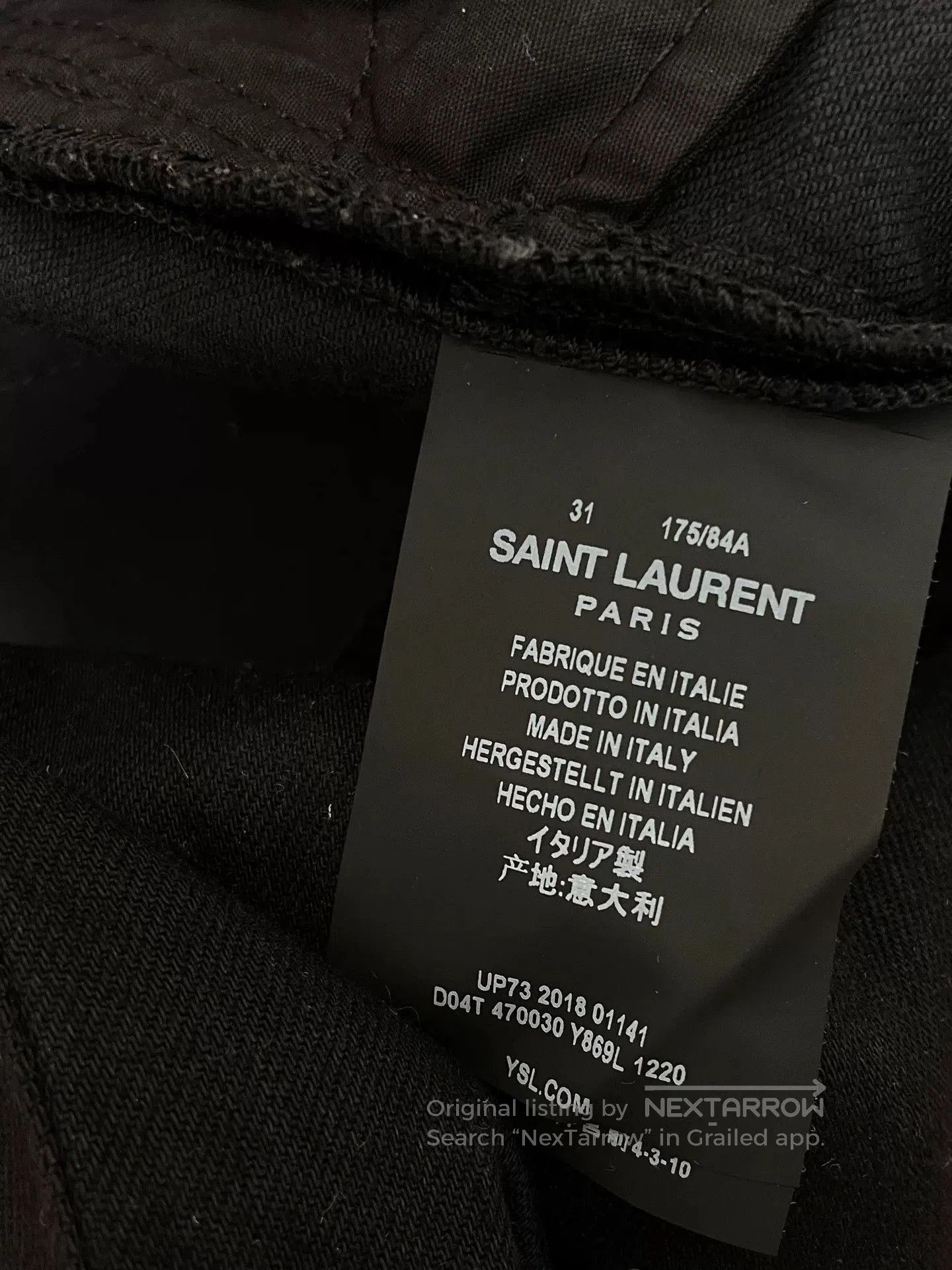 Saint Laurent Paris Saint Laurent D02 Black Jeans. Size US 31 - 5 Thumbnail