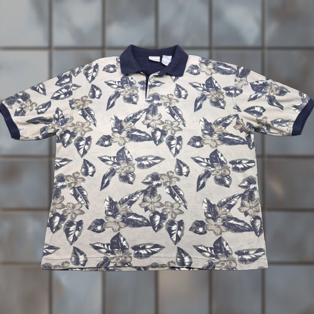 Bugle Boy VINTAGE Bugle Boy Polo Shirt Mens XL Beige Floral Hawaiian Tropical 90s Shirt Polo Mens XL Beige Floral Hawaiian 90s Size US XL / EU 56 / 4 - 1 Thumbnail