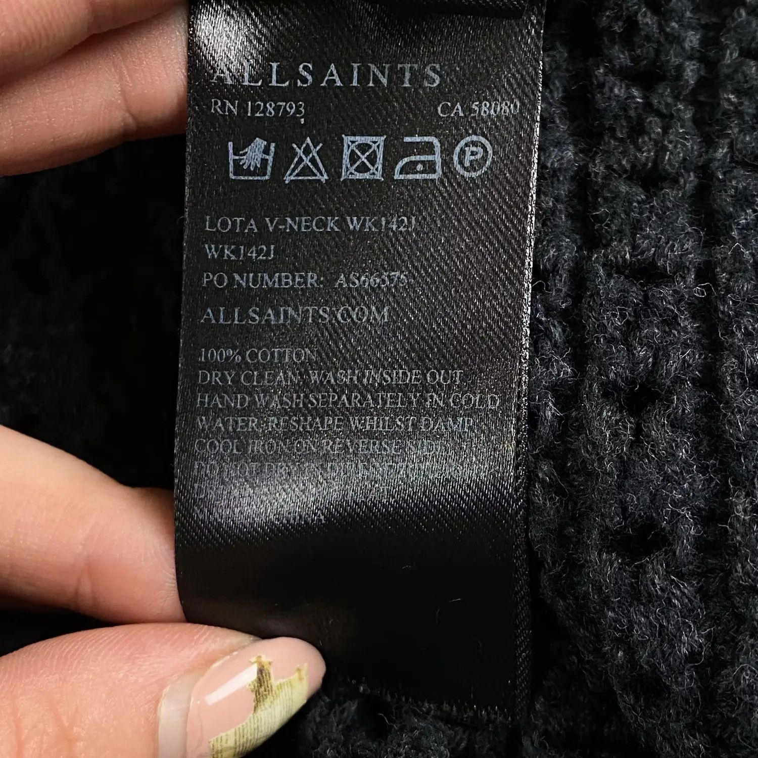 Allsaints Mens Sweater Allsaints Size M V Lota Neck Size US M / EU 48-50 / 2 - 6 Thumbnail