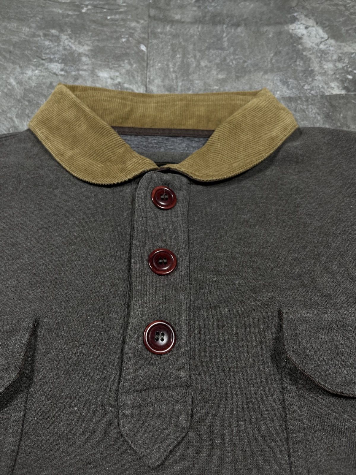 Barbour Barbour Beacon Corduroy Collar Fleece Sweatshirt Brown XXL Size US XXL / EU 58 / 5 - 4 Thumbnail