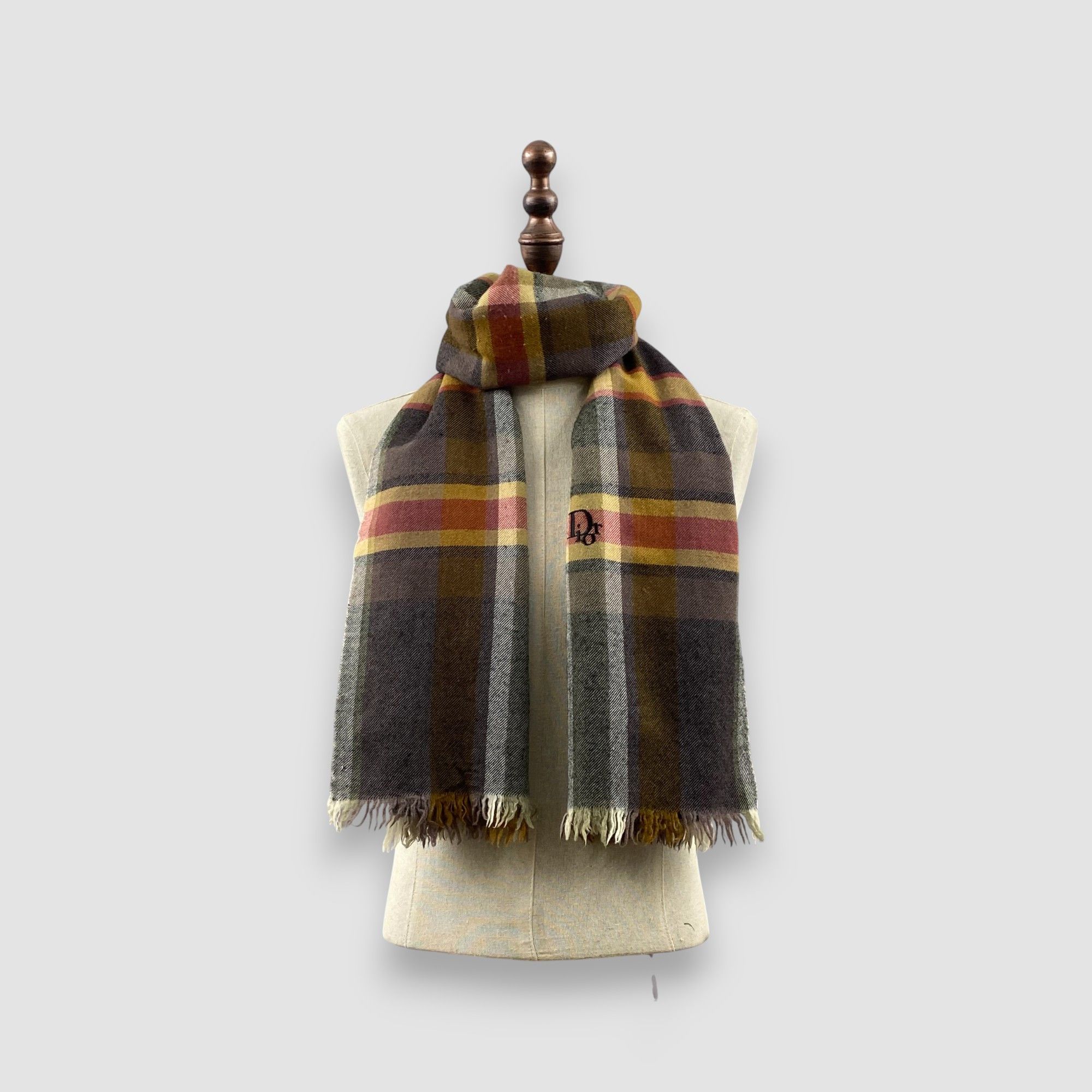Japanese Brand Vintage Christian Dior Scarf Muffler Wool Stole Scarves Size ONE SIZE - 1 Thumbnail