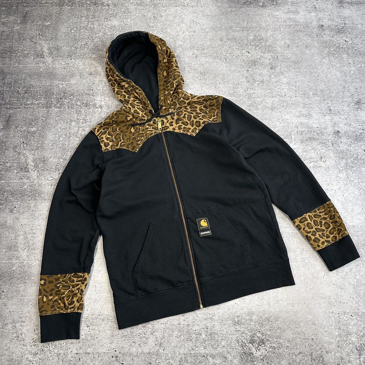 Carhartt × Neighborhood Carhartt Neighbourhood Leopard Hooded Zip Hoodie Size US XL / EU 56 / 4 - 1 Thumbnail