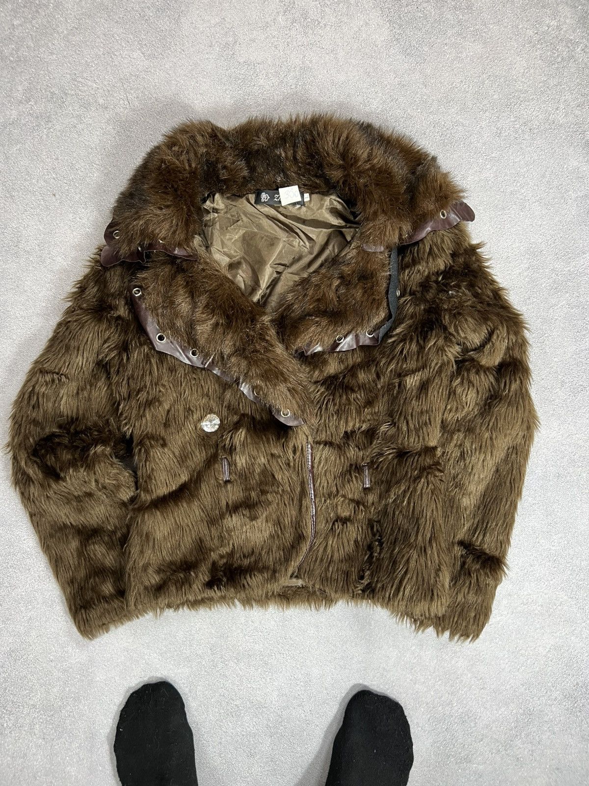 Vintage RARE vintage faux fur BARBIE CROPPED coat jacket Y2K Size US S / EU 44-46 / 1 - 2 Thumbnail