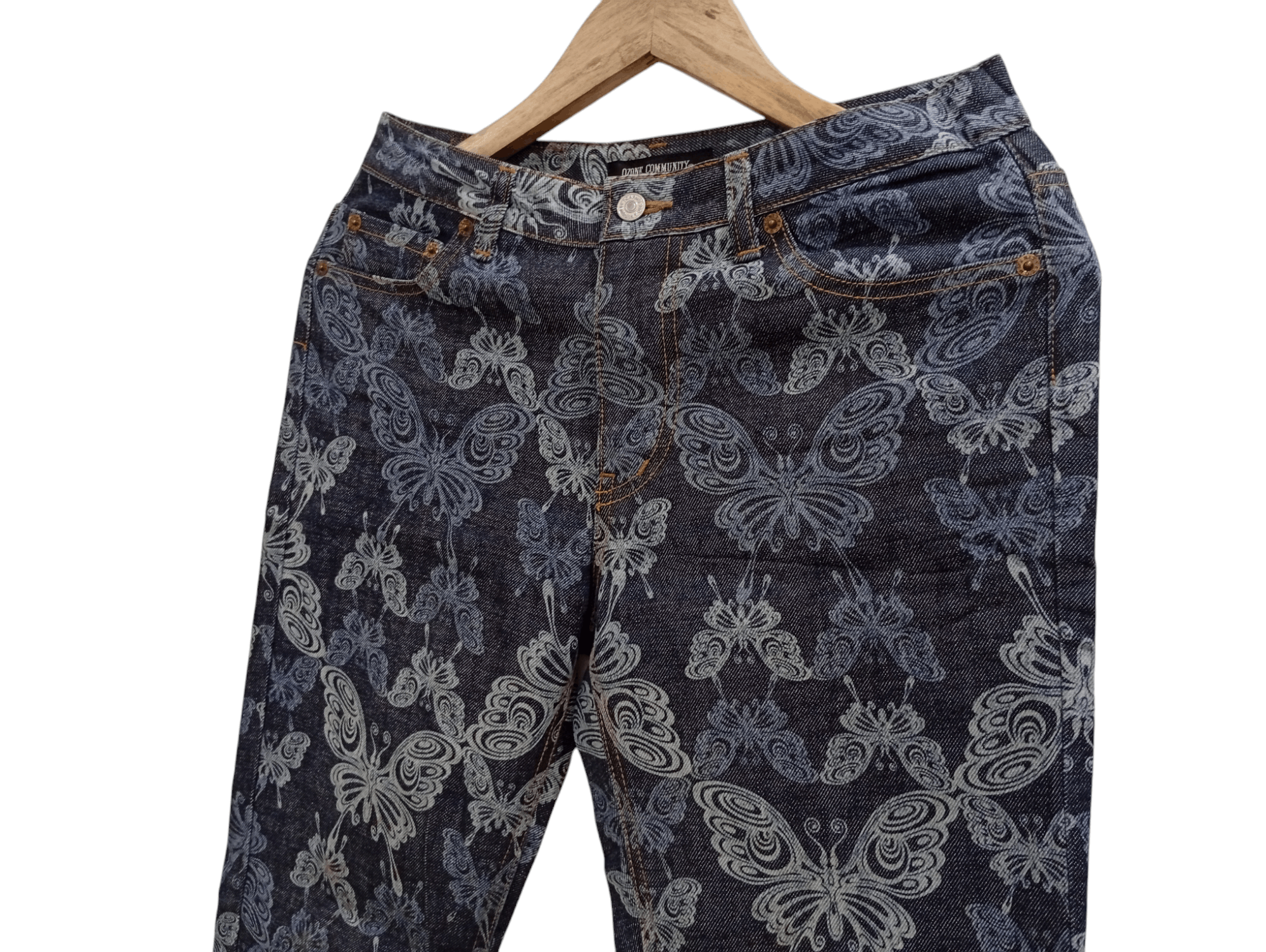 Japanese Brand × Vintage 🔥🔥Ozone Community Full Print Butterfly Motif Pants Jeans Size US 28 / EU 44 - 16 Thumbnail