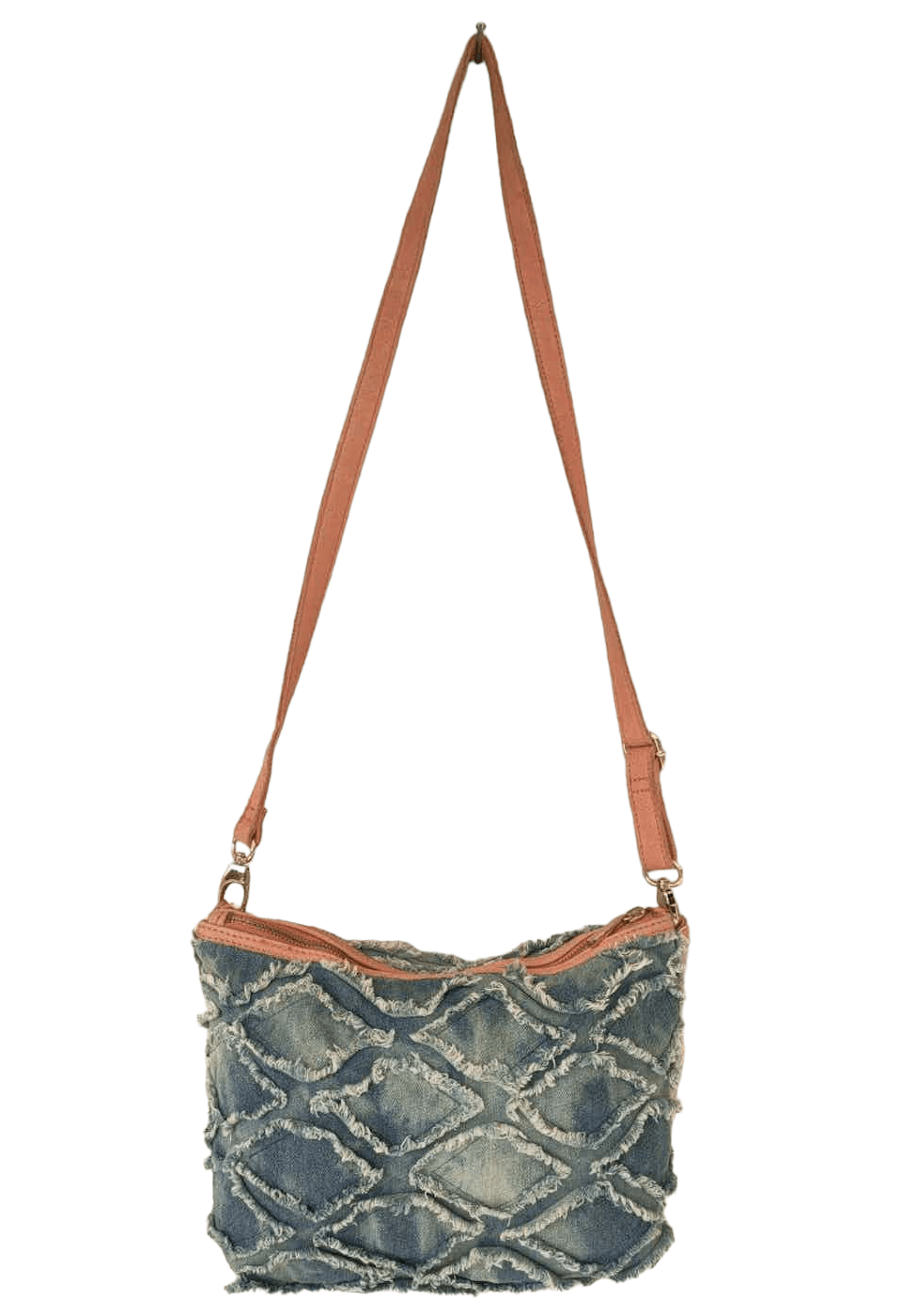 Beauty Beast Denim Patch Sling Bag in Blue, Men's