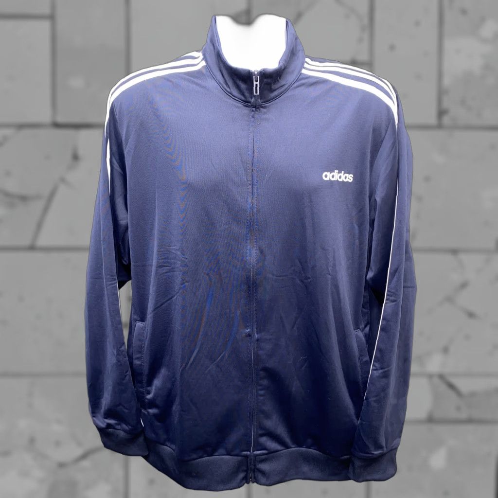 Adidas Adidas Track Jacket Mens Full Zip Blue/White Size L Regular/Adult Men 24 In Armpit Size US L / EU 52-54 / 3 - 1 Thumbnail