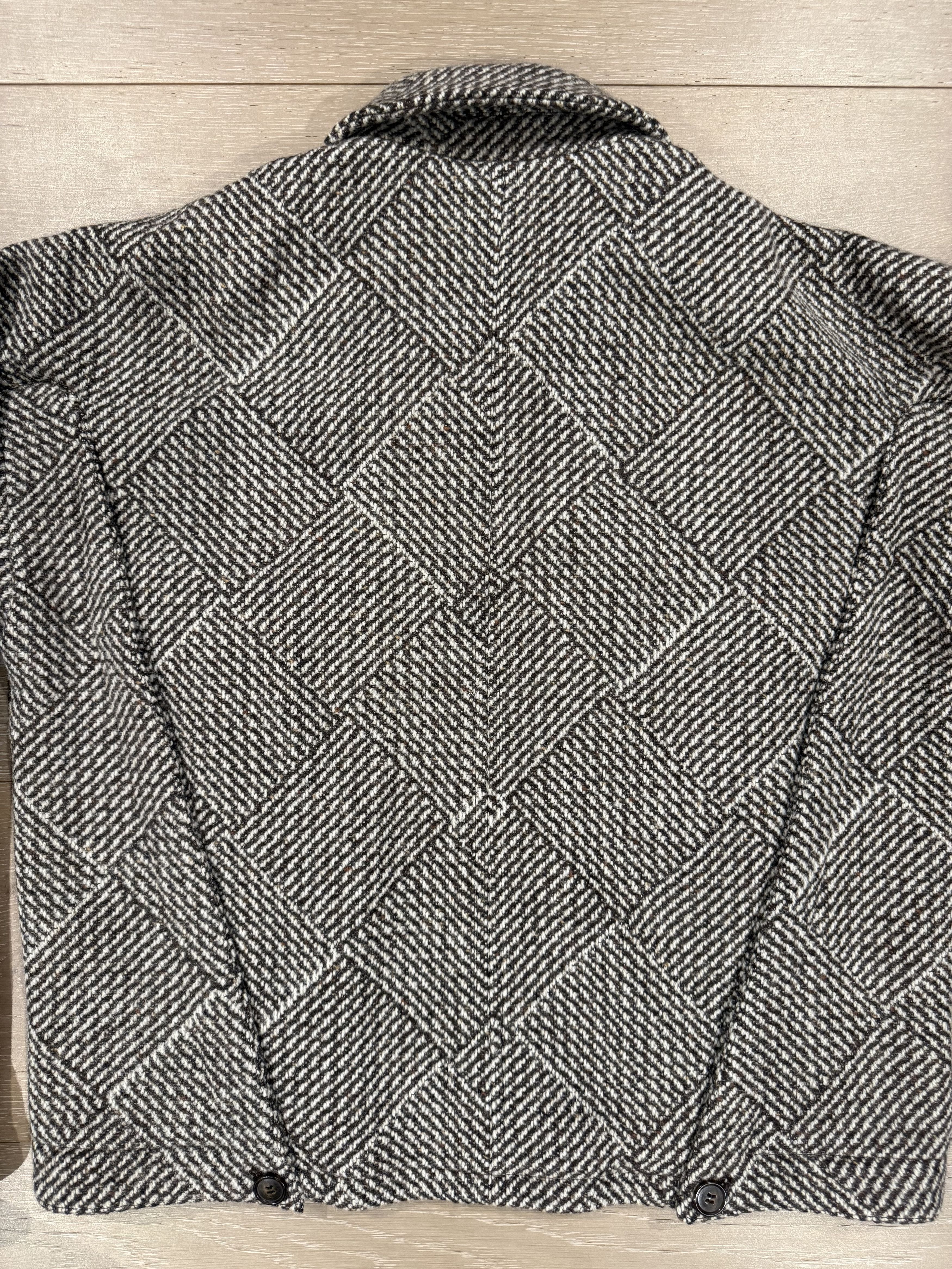 Ojardorf 💚 O. FILES Chess Wool Jacket in Mocha/Cream Medium NEW Size US M / EU 48-50 / 2 - 16 Thumbnail