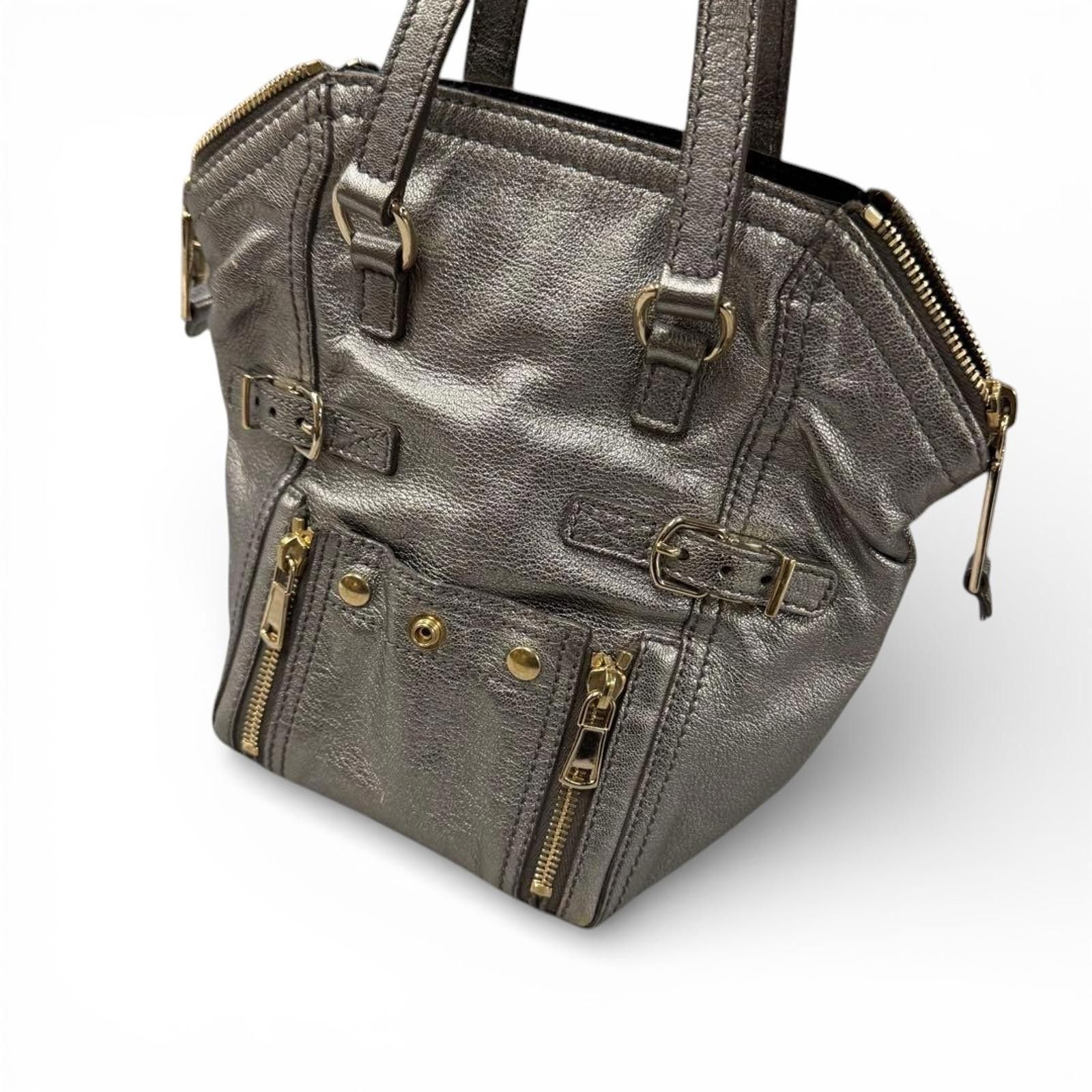 Saint Laurent Paris Saint Laurent - Metallic Leather Handbag with Gold-tone Size ONE SIZE - 5 Thumbnail