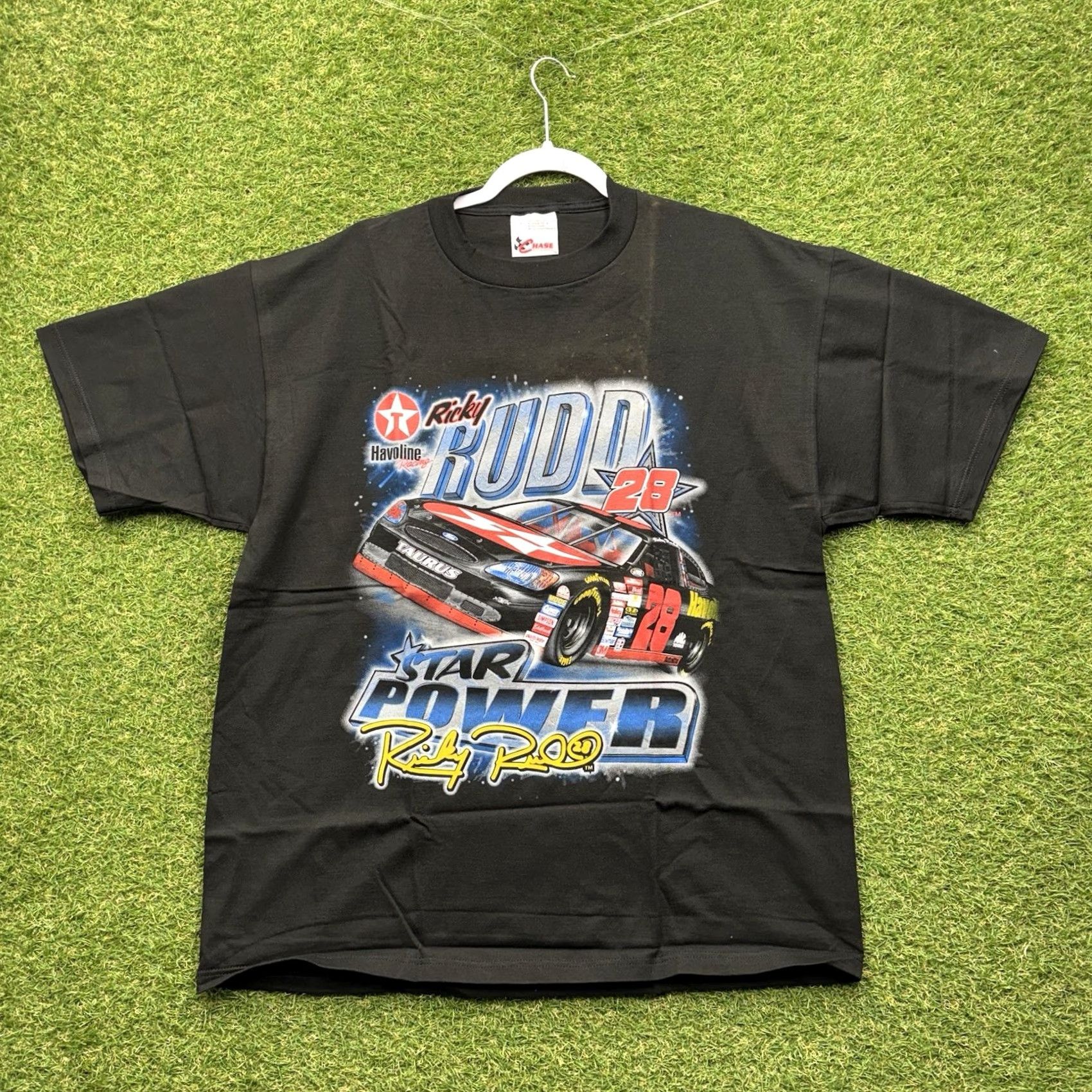 Chase Authentics VINTAGE Ricky Rudd 2003 NASCAR Shirt Mens Large Black Chase Authentic Graphic Print Short Sleeve Crew Neck T-Shirt Men 90s Summer Spring Size US L / EU 52-54 / 3 - 2 Thumbnail