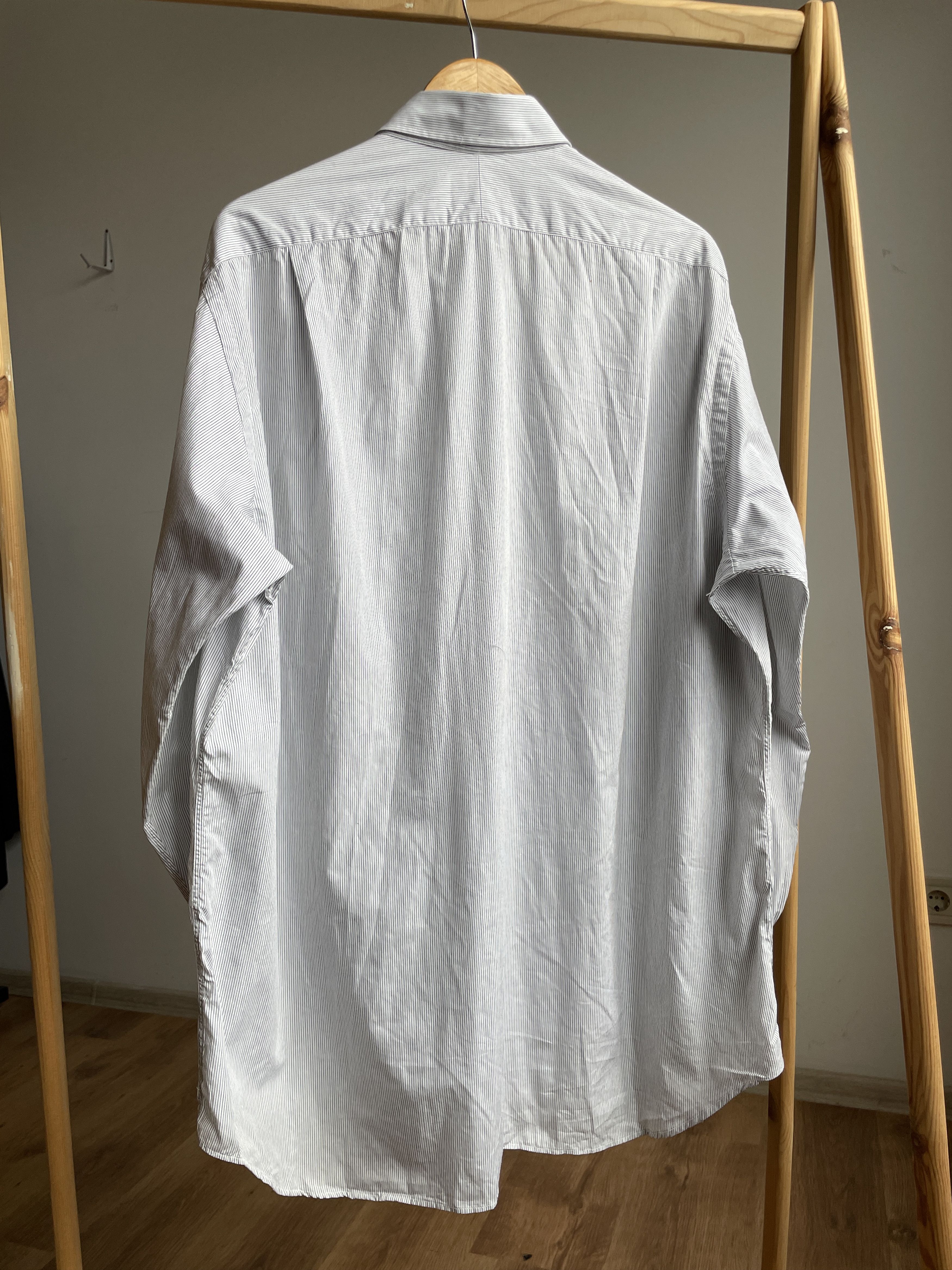 Paul Fredrick Paul Fredrick Made in USA Striped Dress Shirt Size 35 Size 54R - 2 Thumbnail