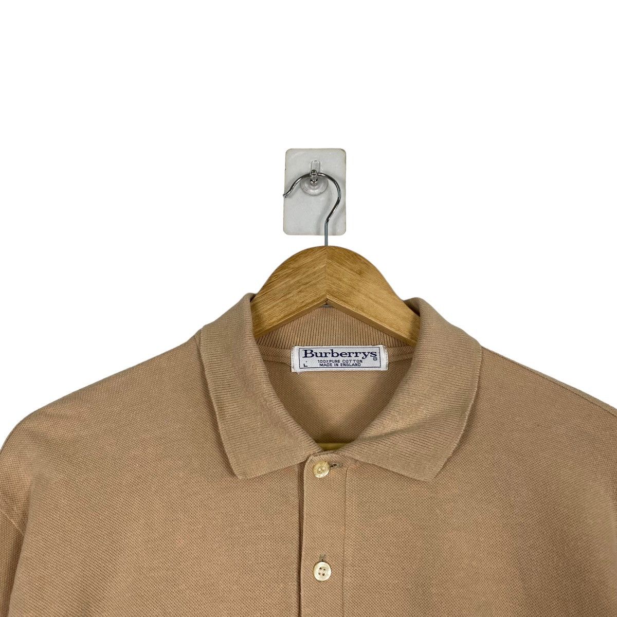 Burberry × Vintage Vintage 80s Burberrys made in england plain polo shirt Size US M / EU 48-50 / 2 - 4 Thumbnail