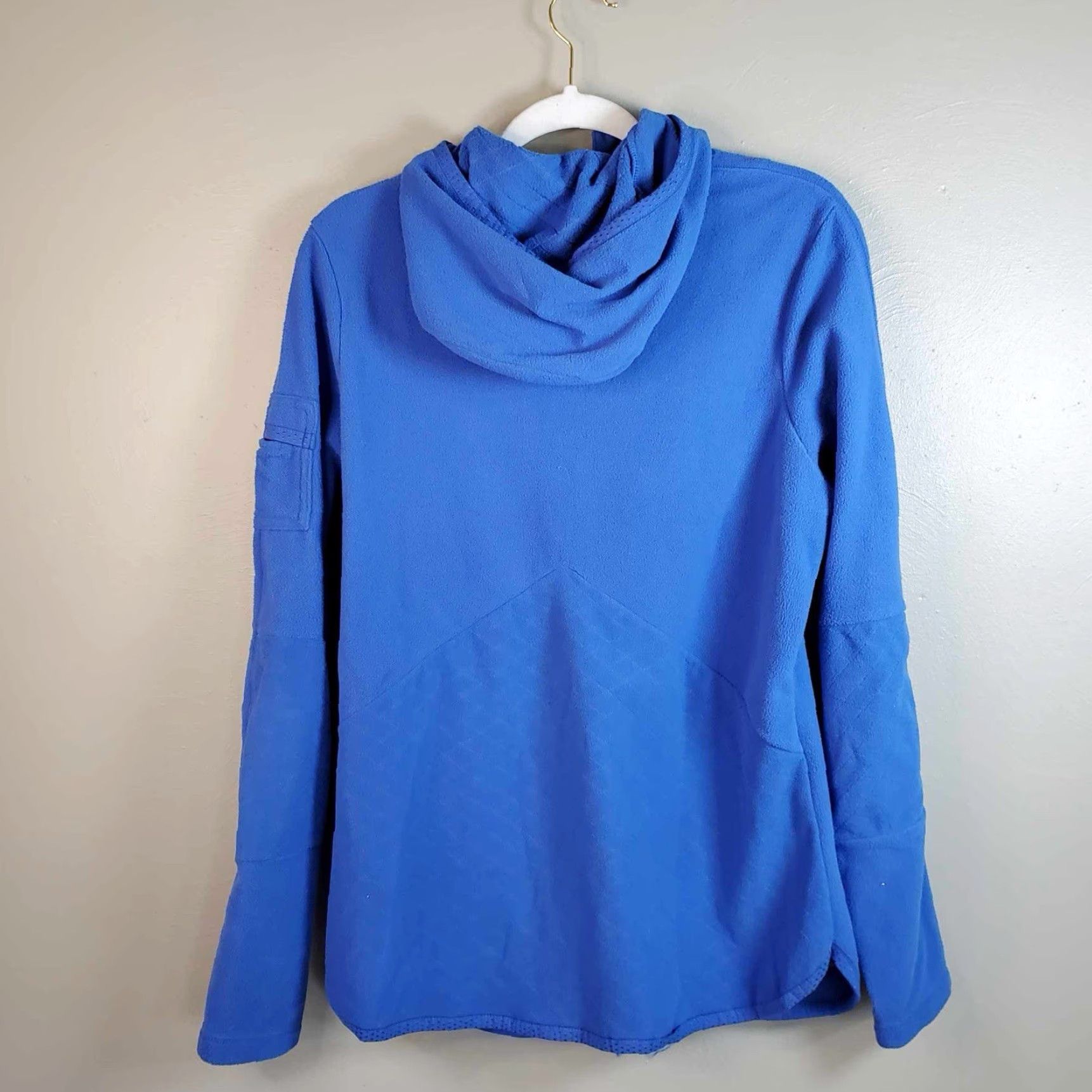 Nike VINTAGE Nike 1/2 Zip Hoodie Womens Large Blue Fleece Long Sleeve Jogging Running Size L / US 10 / IT 46 - 6 Thumbnail