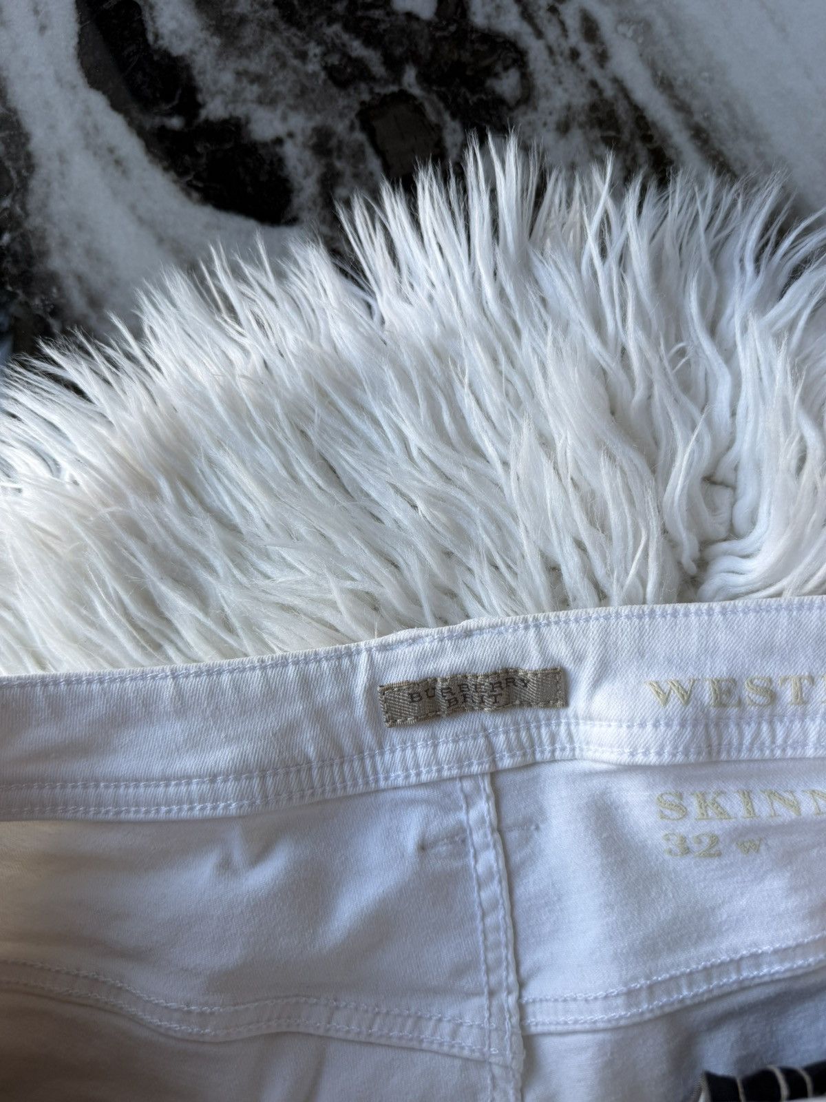 Burberry Burberry Brit White Slim Jeans / Archive Y2K Style / Size 32 Size US 32 / EU 48 - 5 Thumbnail