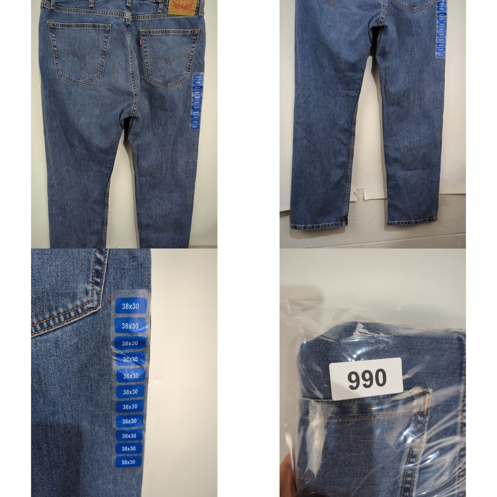 Levi's Levis 505 Flex Stretch Regular Fit Jeans Straight Leg Medium Wash 38x30 New NWT Size US 38 / EU 54 - 10 Thumbnail