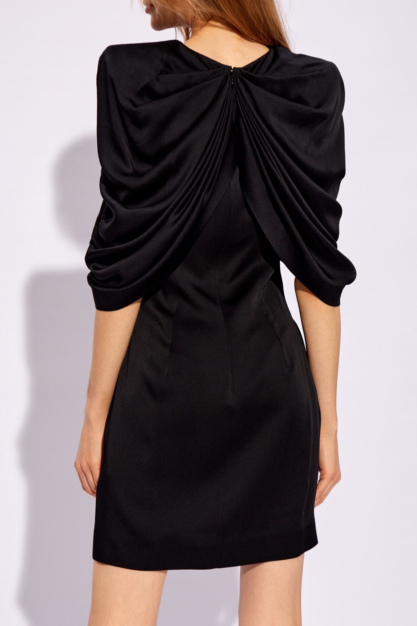 Stella McCartney o1s22i1n1024 Petal Sleeves Mini Dress in Black Size S / US 4 / IT 40 - 4 Thumbnail