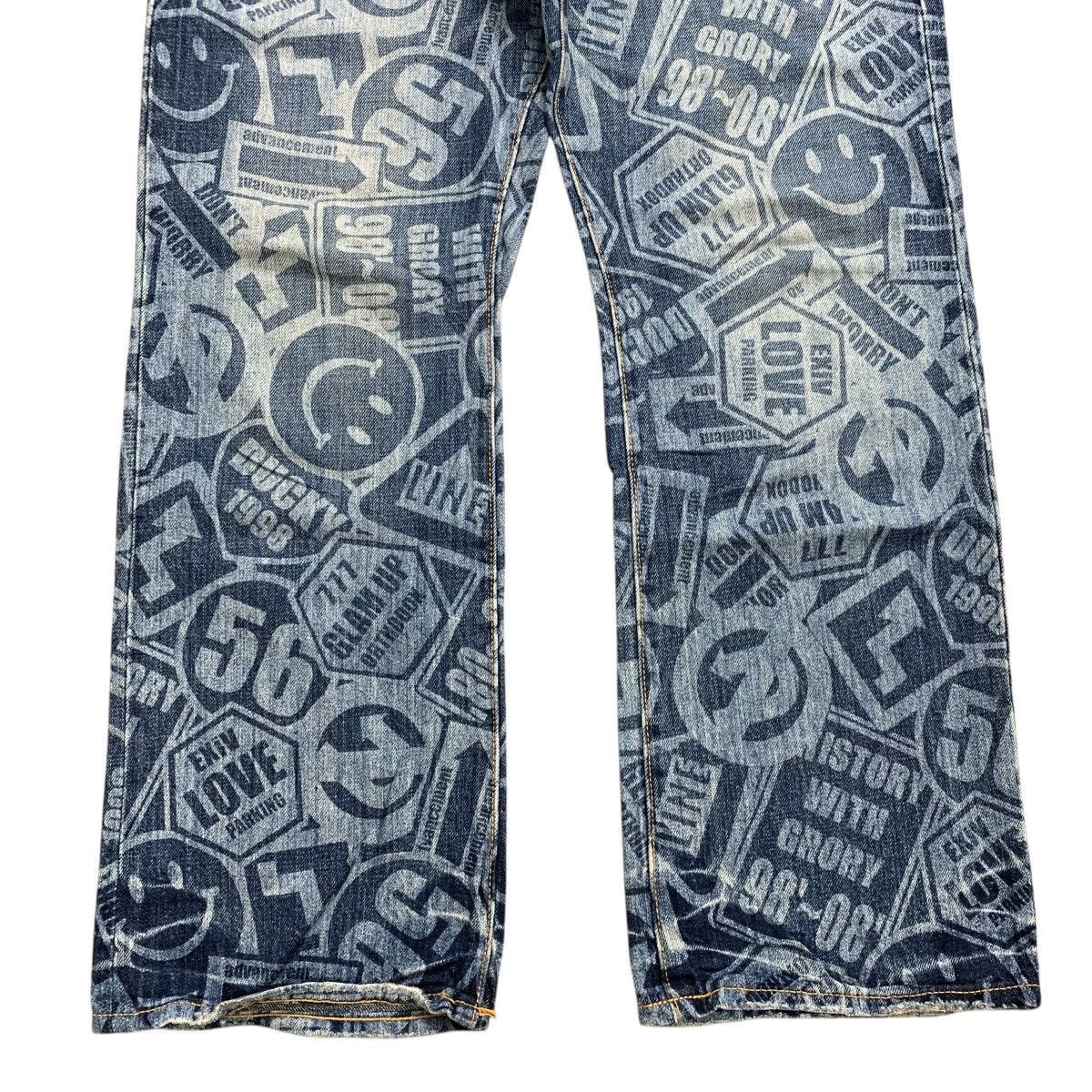 If Six Was Nine × Japanese Brand × Le Grande Bleu (L.G.B.) 2000’s Co&Lu Over Print Jeans Inspired Hysteric Glamour Size US 32 / EU 48 - 3 Thumbnail