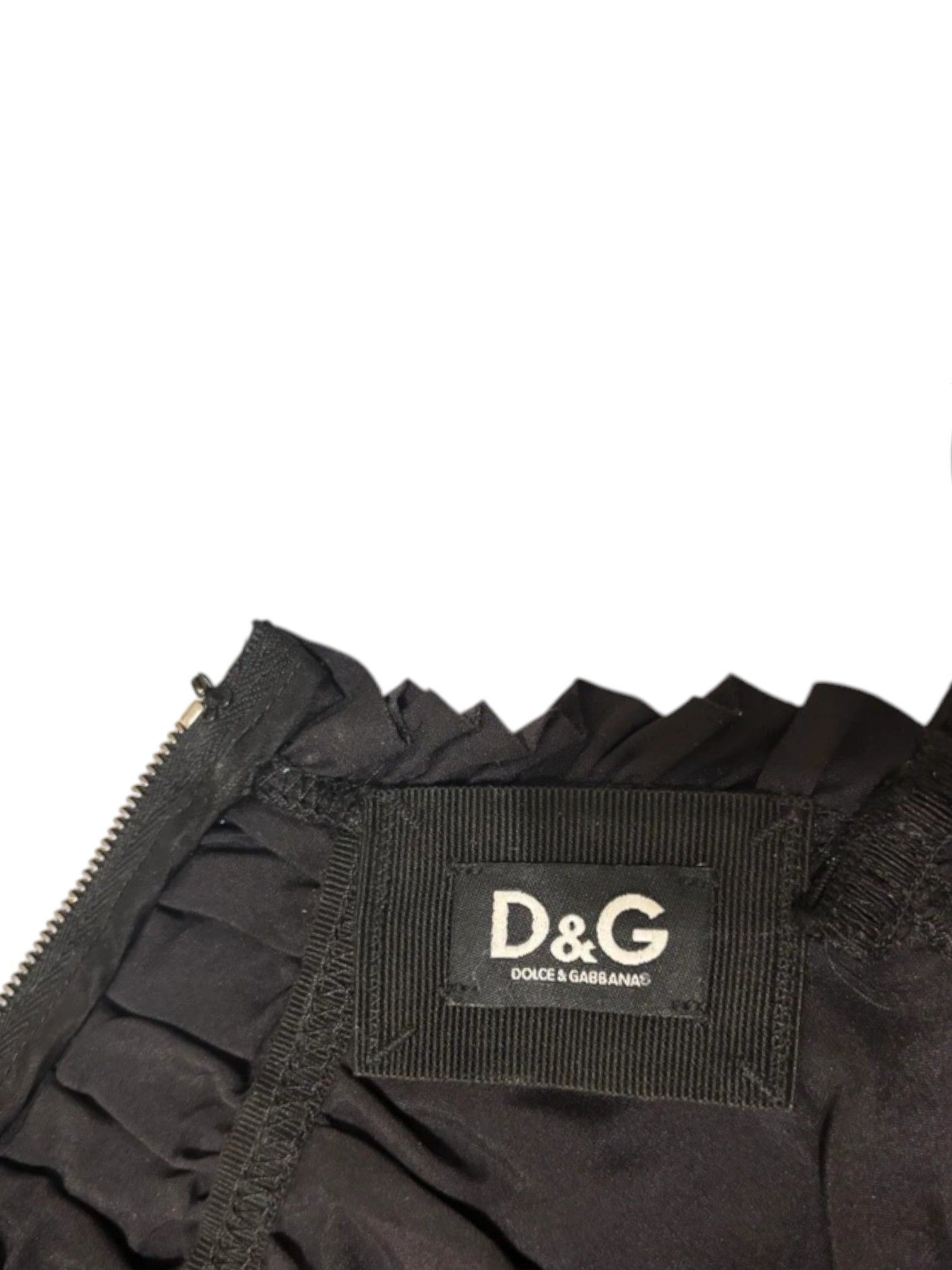 Dolce & Gabbana D&G Black Ruched Silk Bodycon Dress, Early 2000s Size M / US 6-8 / IT 42-44 - 3 Thumbnail