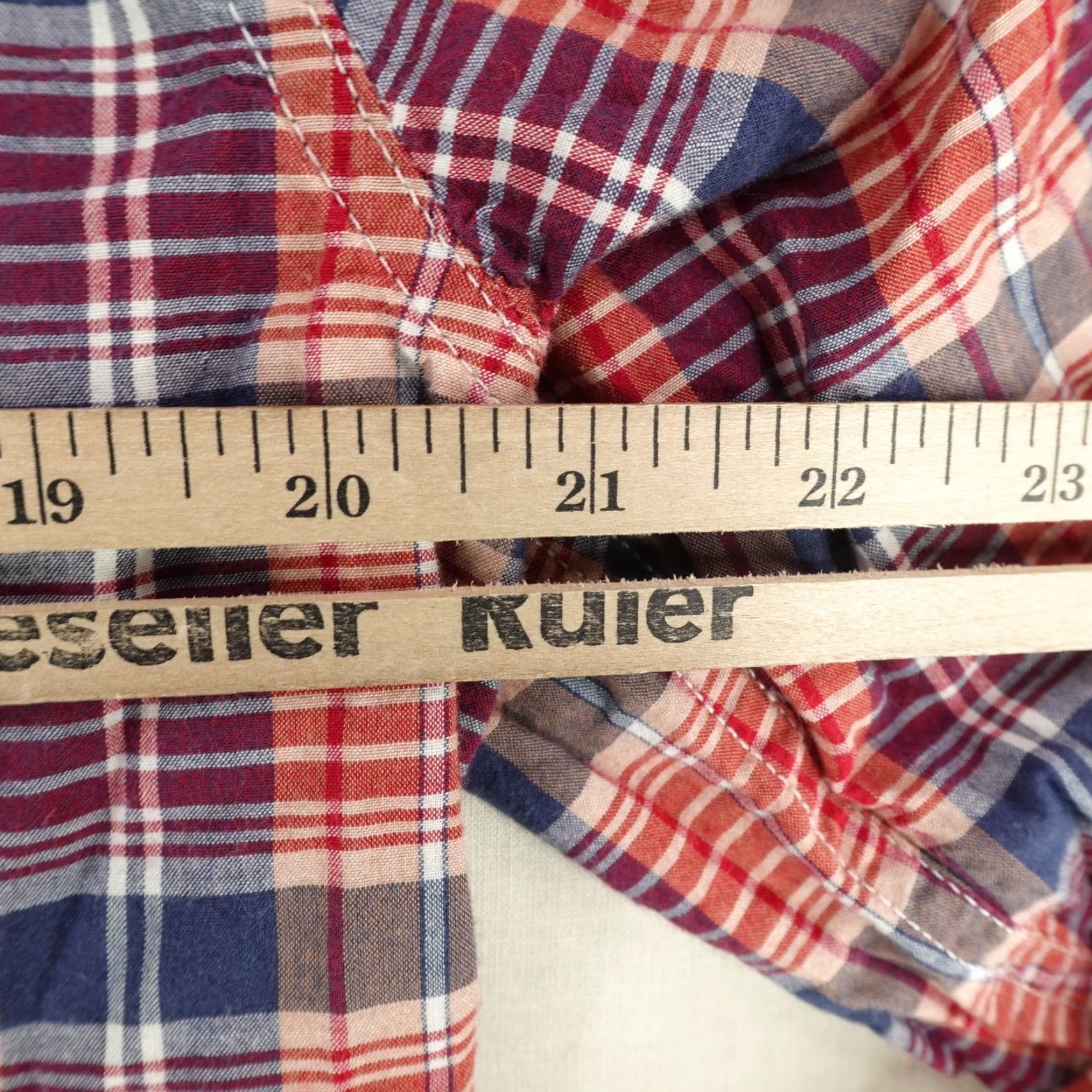 Ralph Lauren Ralph Lauren Denim & Supply Button-Up Shirt Mens Medium Red Blue Plaid Casual Long Sleeve Size US M / EU 48-50 / 2 - 6 Thumbnail