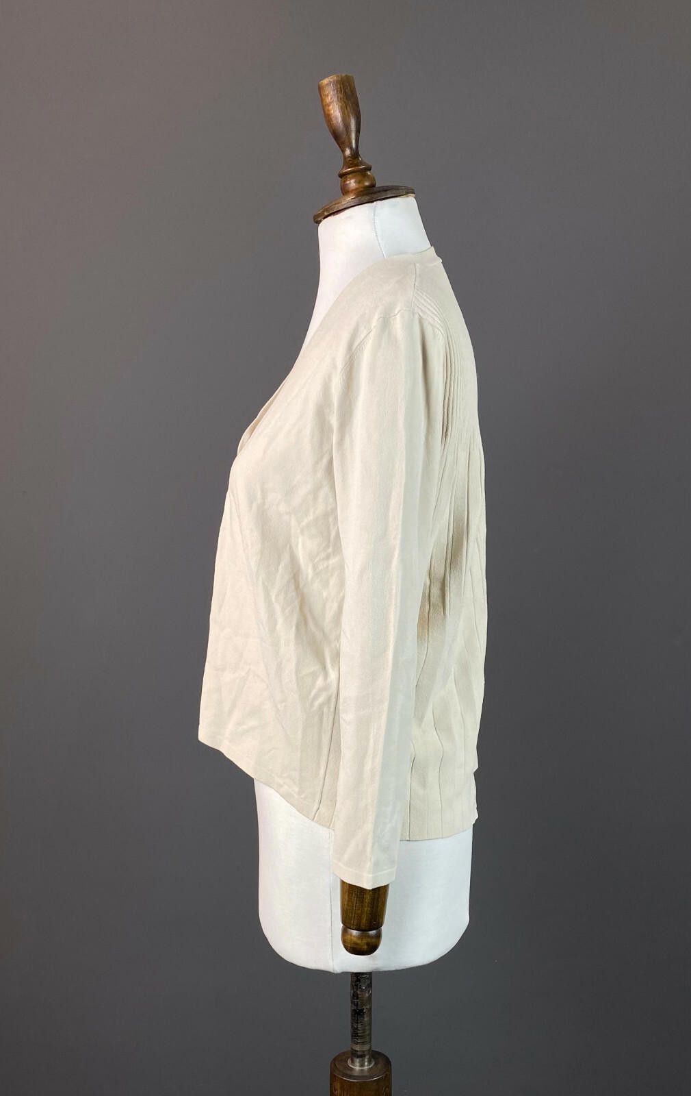 Designer Weekend Max Mara Ivory Button Down Cardigan Sweater Size S Size S / US 4 / IT 40 - 4 Thumbnail