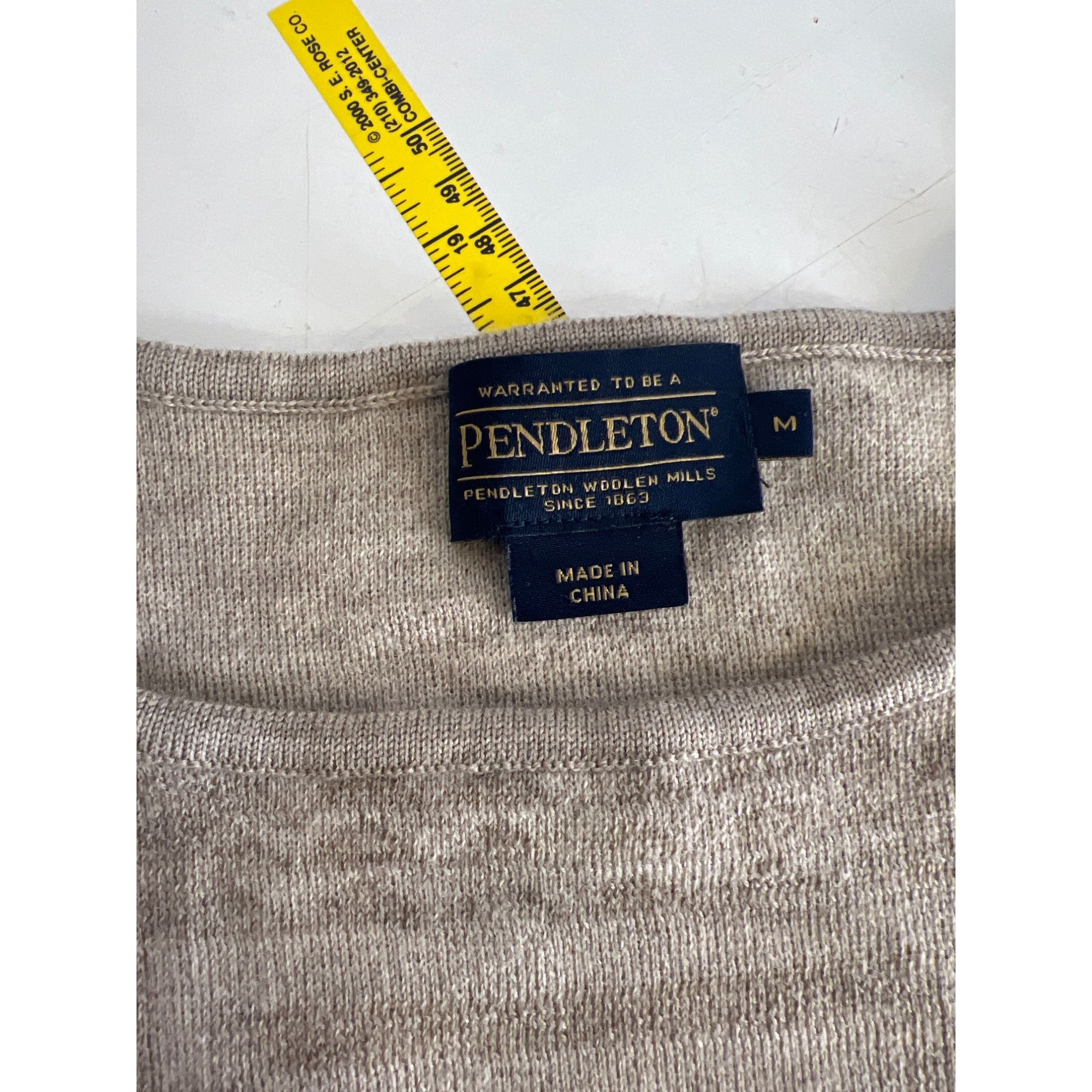 Pendleton Pendleton Womens Beige 100% Merino Wool Shift Dress Tribal P Size M / US 6-8 / IT 42-44 - 4 Thumbnail