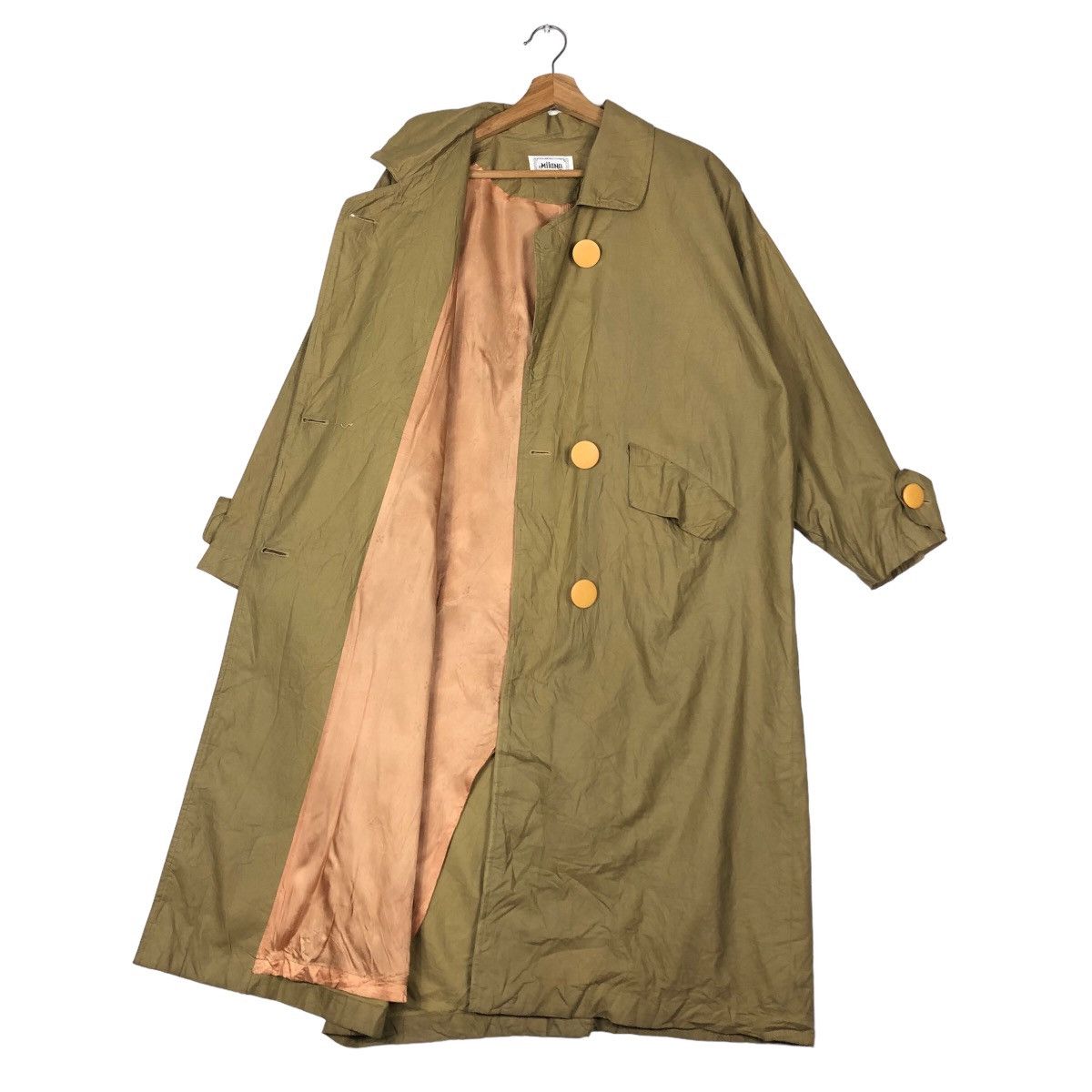 Japanese Brand 🔥Rich Brown Vintage Long Jacket Fly Coats Milano Japan Size US S / EU 44-46 / 1 - 11 Thumbnail