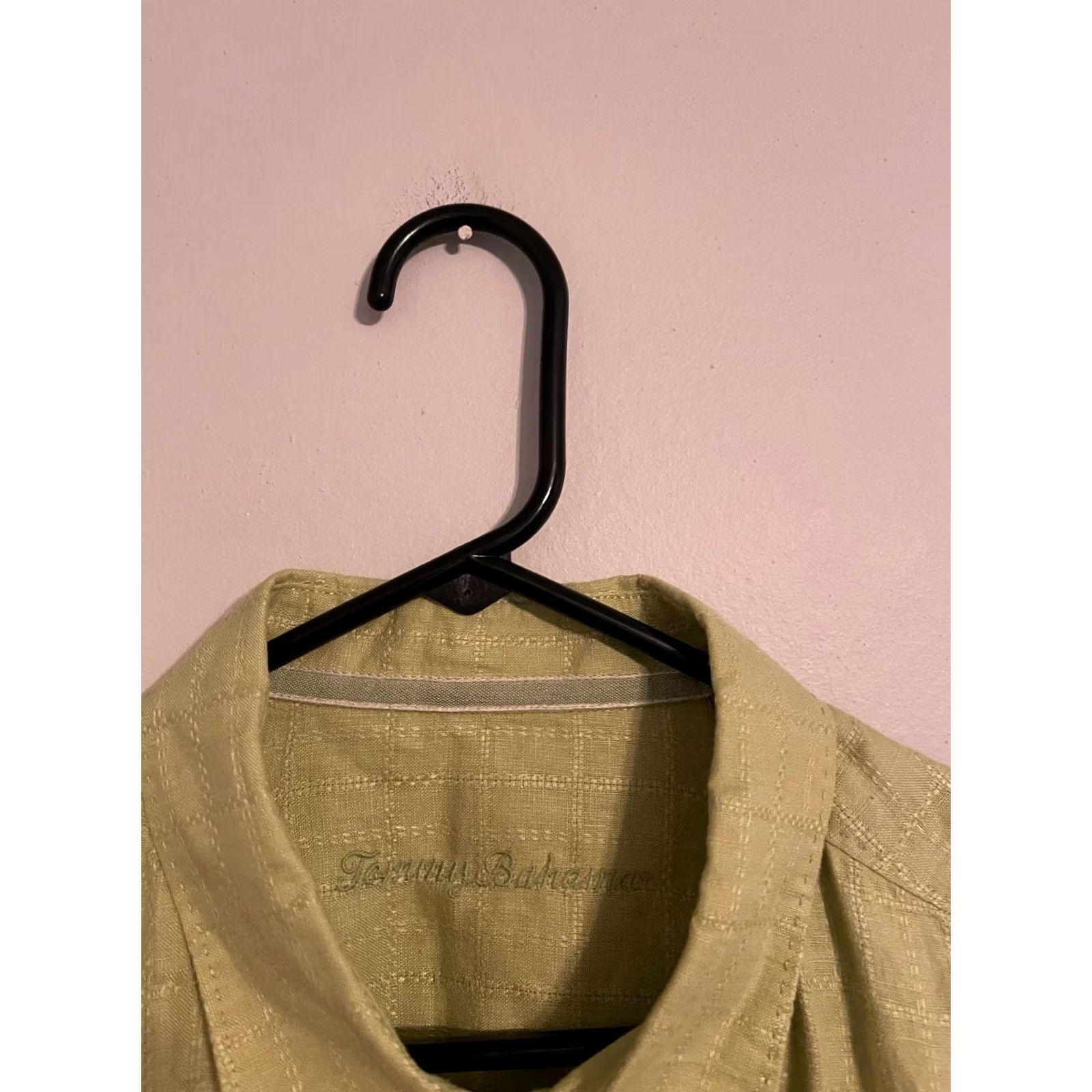 Tommy Bahama Tommy Bahama Button Up Casual Shirt Light Green Linen Long Sleeve Men's XLarge XL Size US XL / EU 56 / 4 - 3 Thumbnail