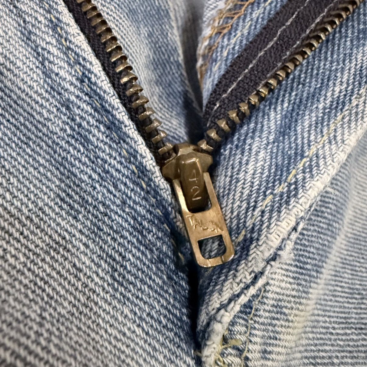 Vintage 🇺🇸 Early 80s Lee Distressed Faded Wash Aging Denim Made Usa Size US 30 / EU 46 - 16 Thumbnail