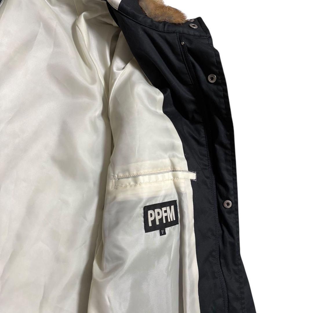 PPFM PPFM Rabbit Fur Hooded Coat Black Cotton Long Jacket Size US L / EU 52-54 / 3 - 7 Thumbnail