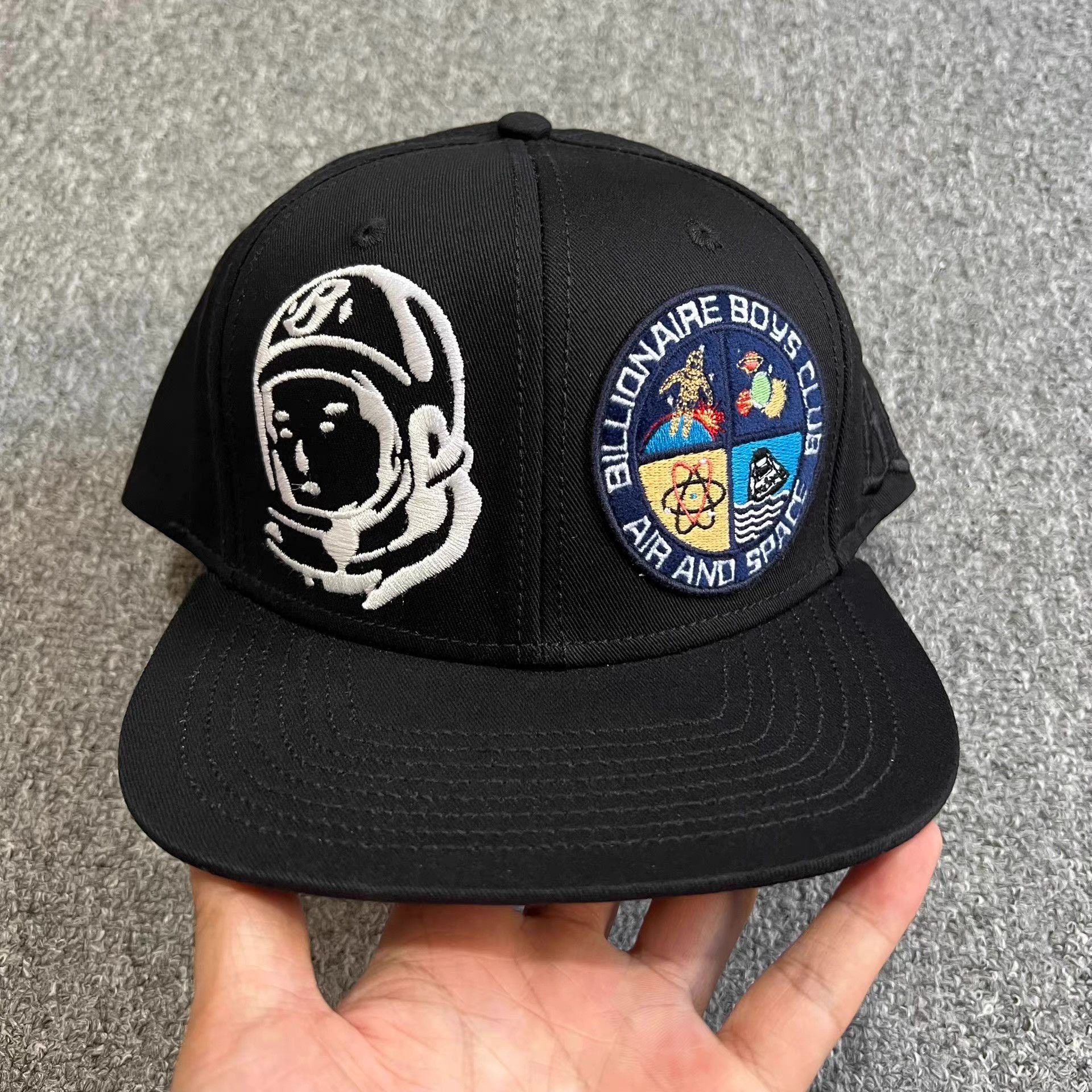 Billionaire Boys Club BBCAstronautHeadMedalEmbroidered Flat Brim Baseball Cap Q7 Size ONE SIZE - 1 Thumbnail