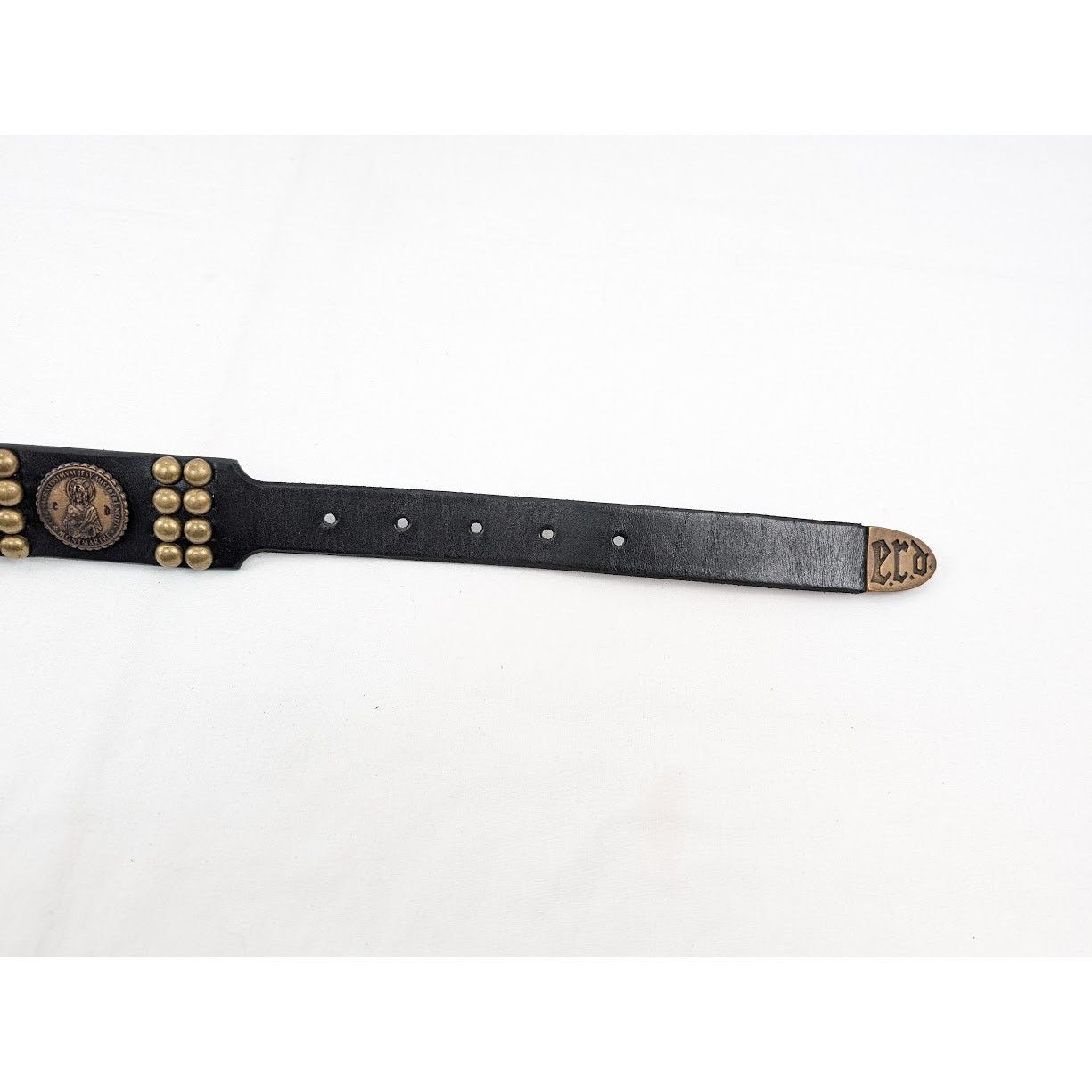 Enfants Riches Deprimes o1rshd1 Size: 90 / Antique Brass Jesus Coin Belt Black/Brass Size 36 - 11 Thumbnail