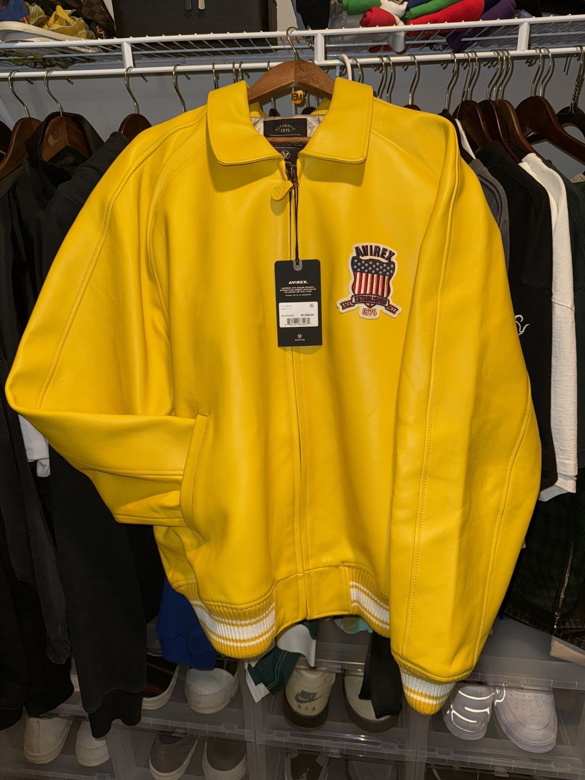 Avirex Yellow Leather Avirex Jacket Size US XXL / EU 58 / 5 - 1 Thumbnail