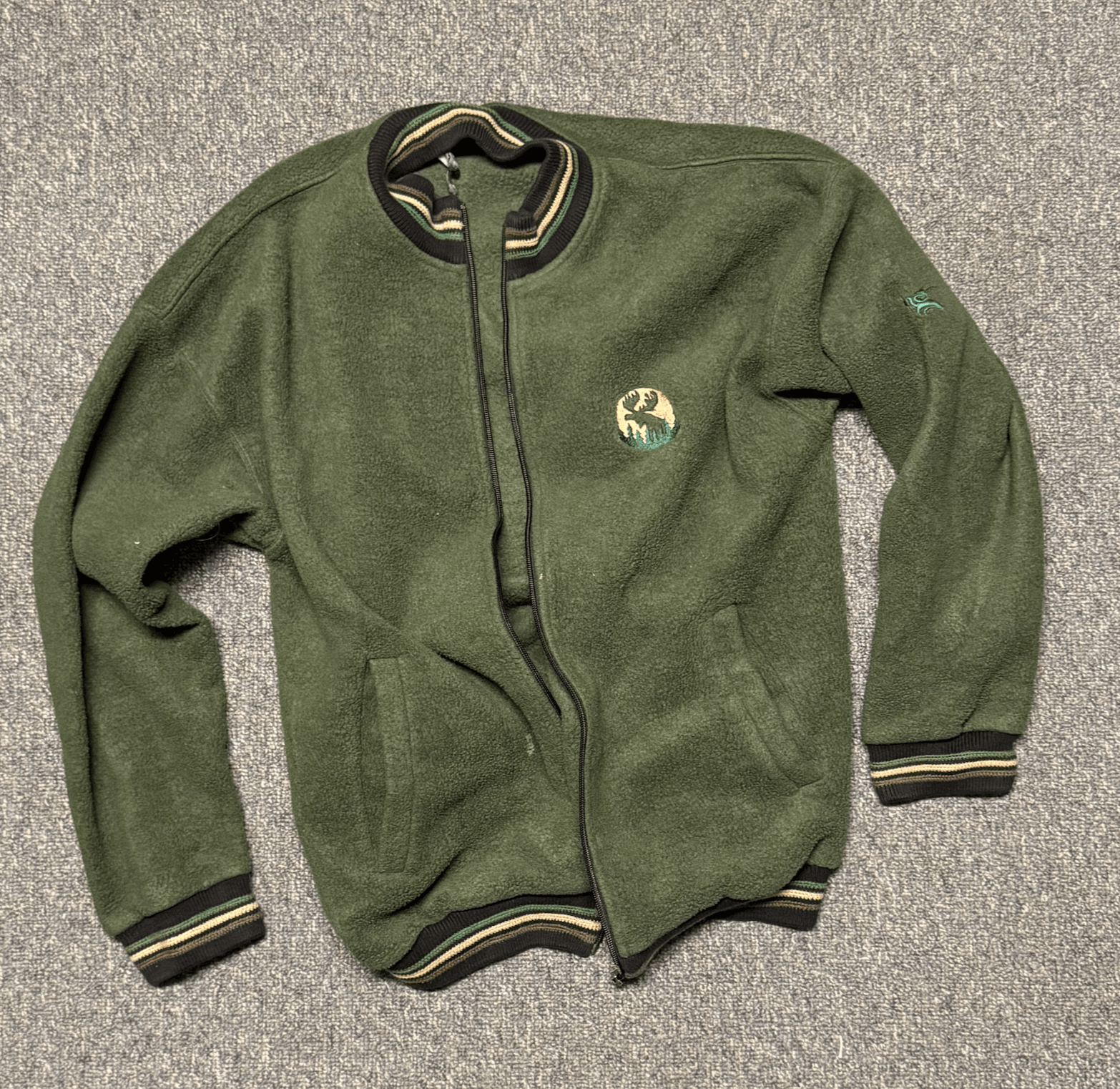 Vintage Unknown Brand Vintage Green Zip-Up Sweater Size US M / EU 48-50 / 2 - 2 Thumbnail