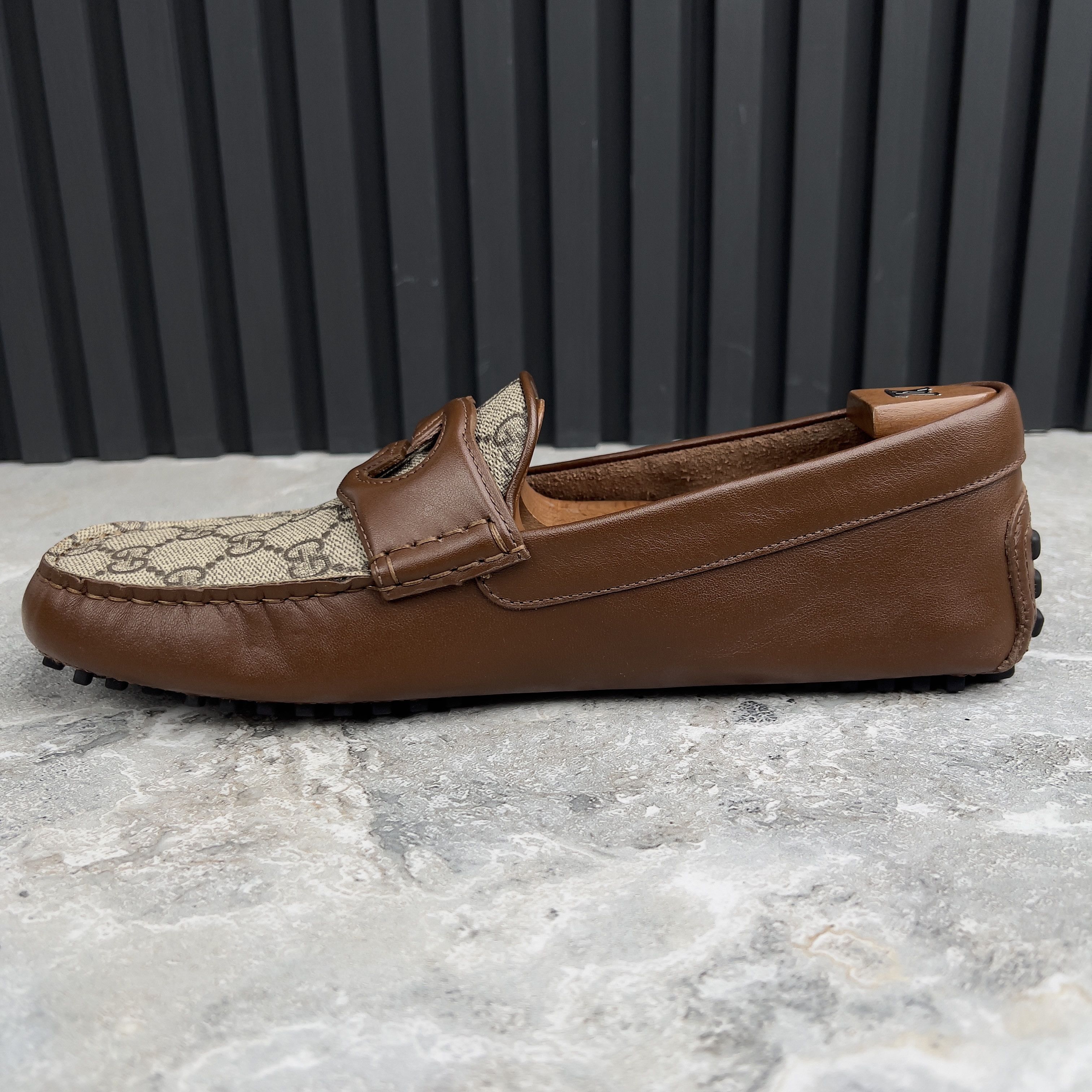 Gucci GUCCI Ayrton Interlocking GG Supreme Canvas Driver Moccasins Size US 9 / EU 42 - 6 Thumbnail