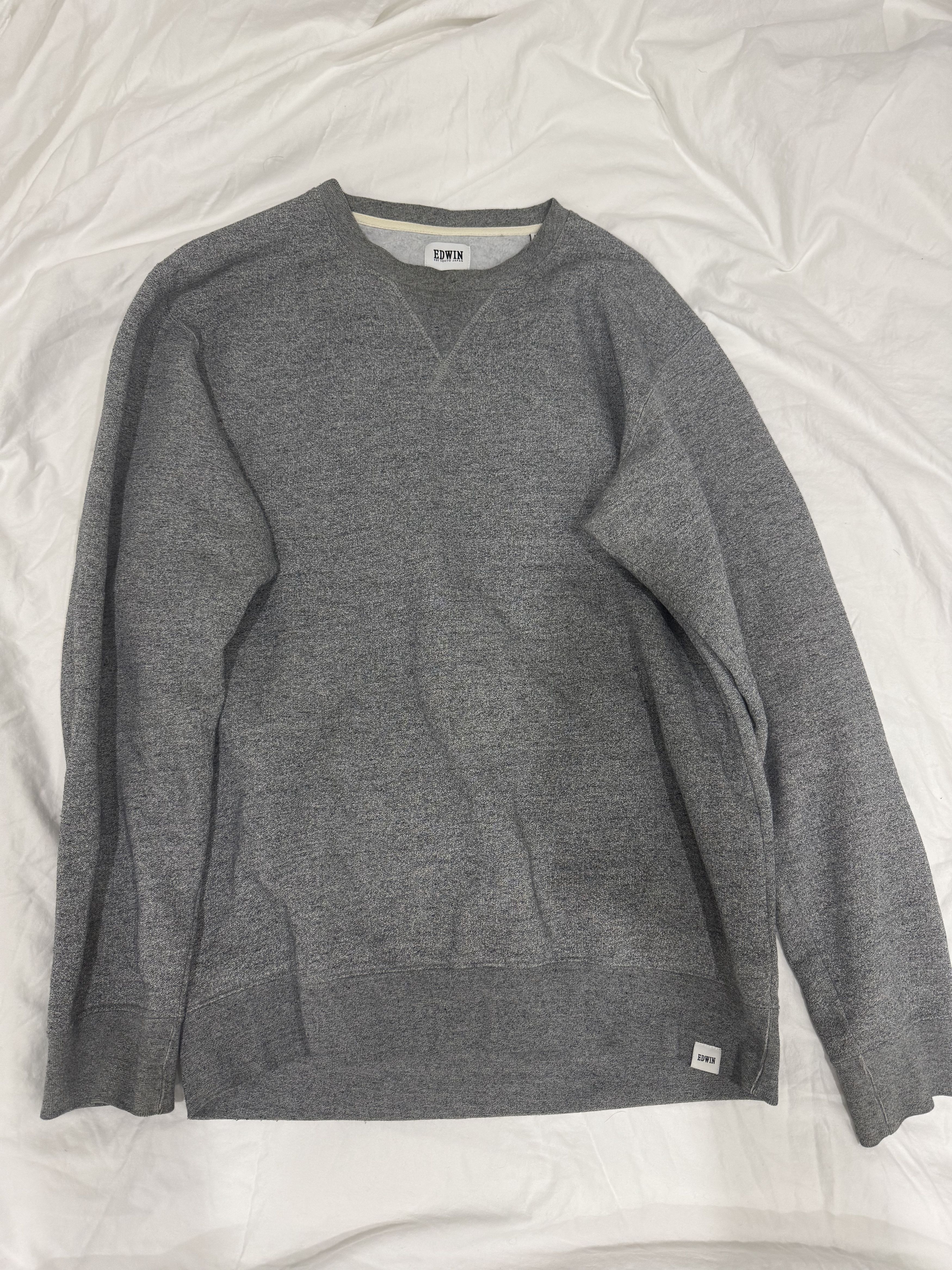 Edwin Edwin Tokyo 100% Cotton Gray Crewneck Sweatshirt Size US M / EU 48-50 / 2 - 1 Thumbnail