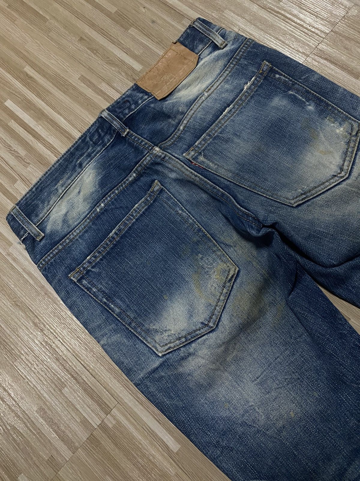 Japanese Brand × Vintage 💥FLARED💥INSANE RUSTY MUDWASH RUBBER SOUL💥 Size US 31 - 11 Thumbnail