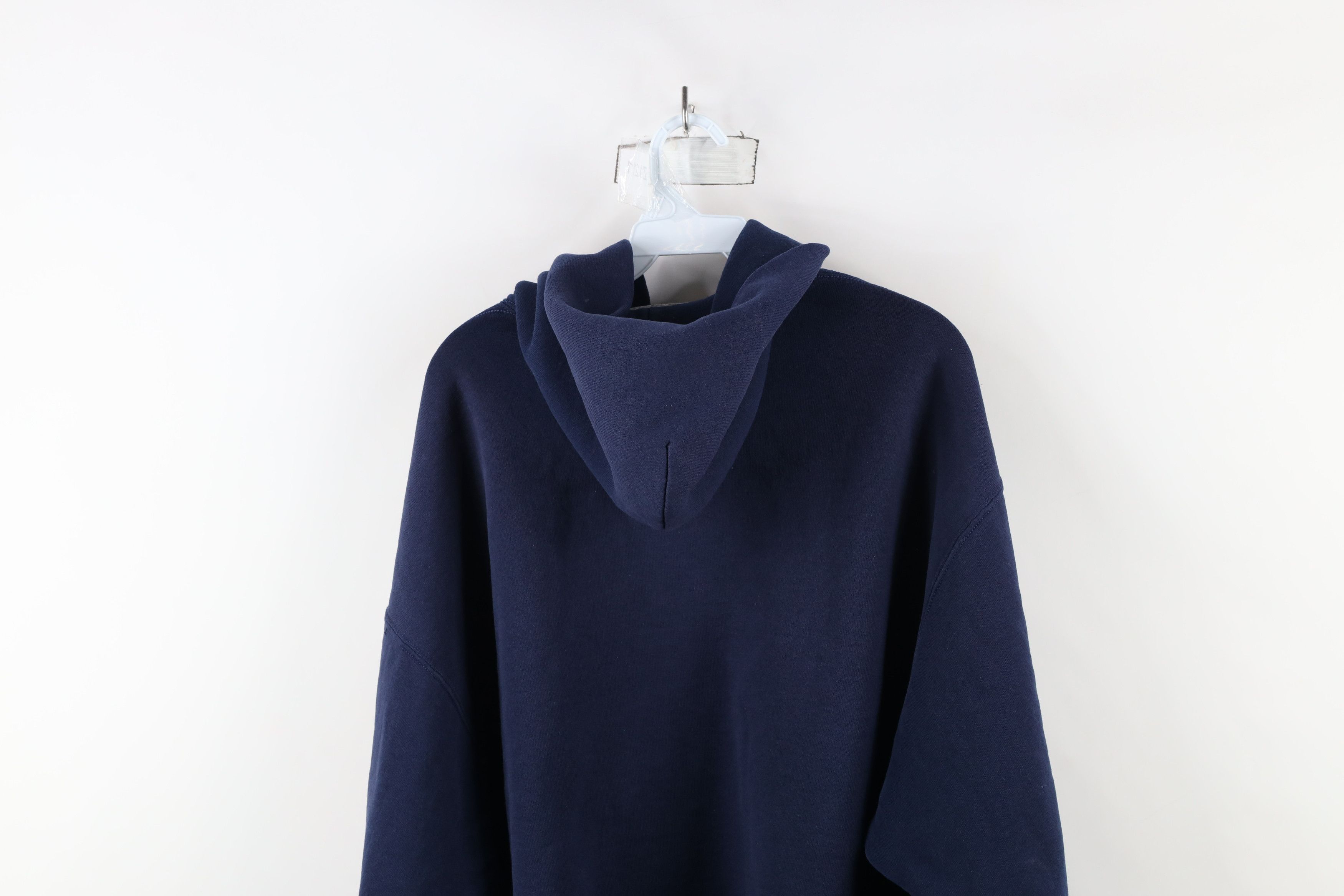 Russell Athletic Vintage 90s Russell Athletic Blank Hoodie Sweatshirt Blue Size US XXL / EU 58 / 5 - 12 Thumbnail