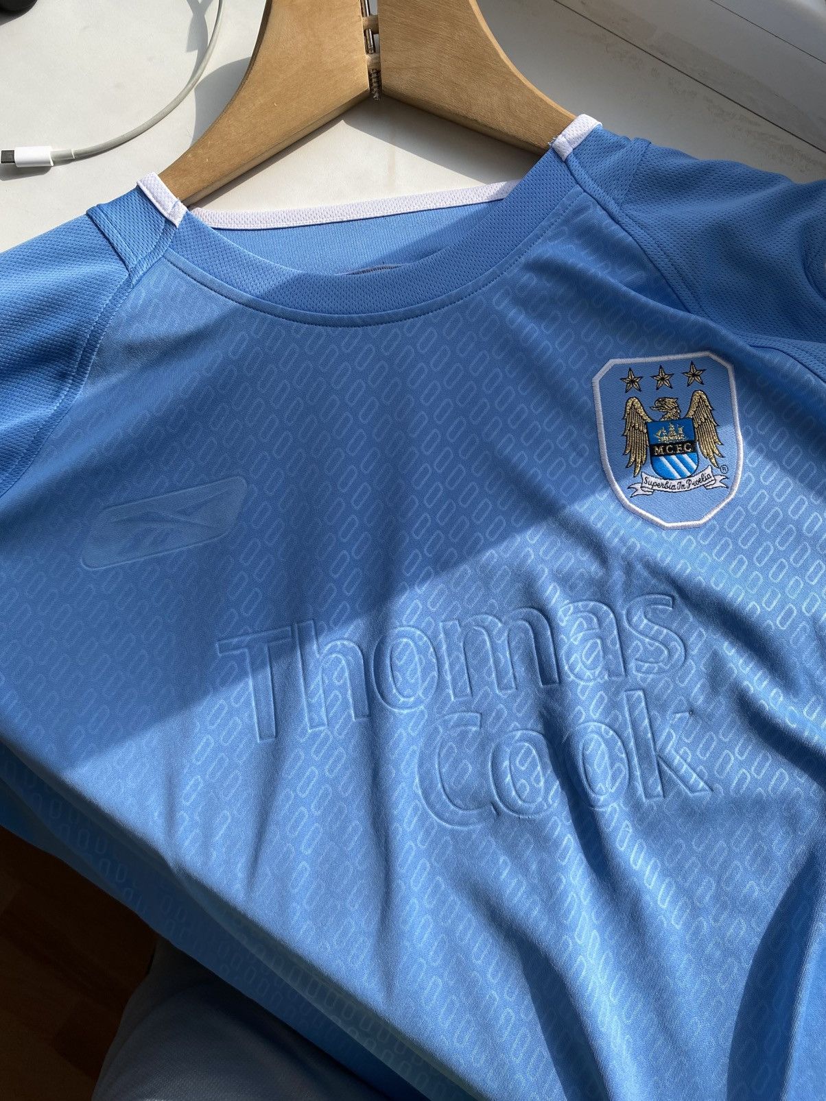 Reebok Manchester City Reebok Home Jersey Vintage Sky Blue XL Size US XL / EU 56 / 4 - 5 Thumbnail