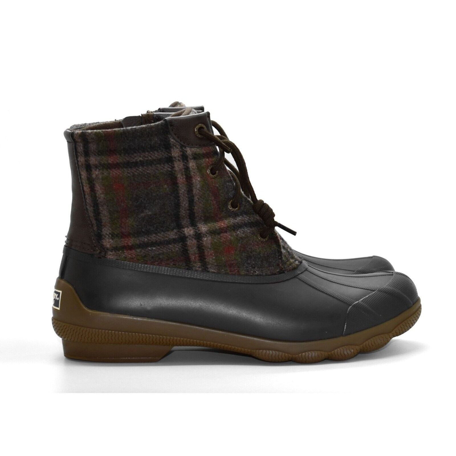 Sperry SPERRY STS83680 Plaid Brown Rubber Bottom Duck Boot Shoes 8 Size US 8 / IT 38 - 2 Thumbnail