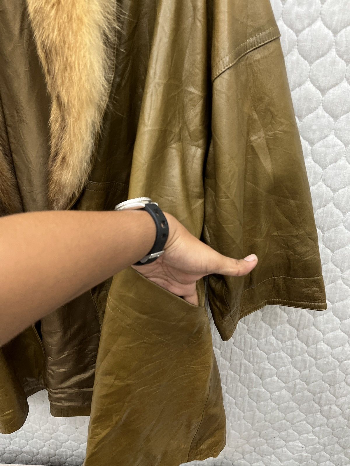 Loewe 🔥🔥🔥ARCHIVE LOEWE LEATHER COAT WITH FUR Size M / US 6-8 / IT 42-44 - 14 Thumbnail